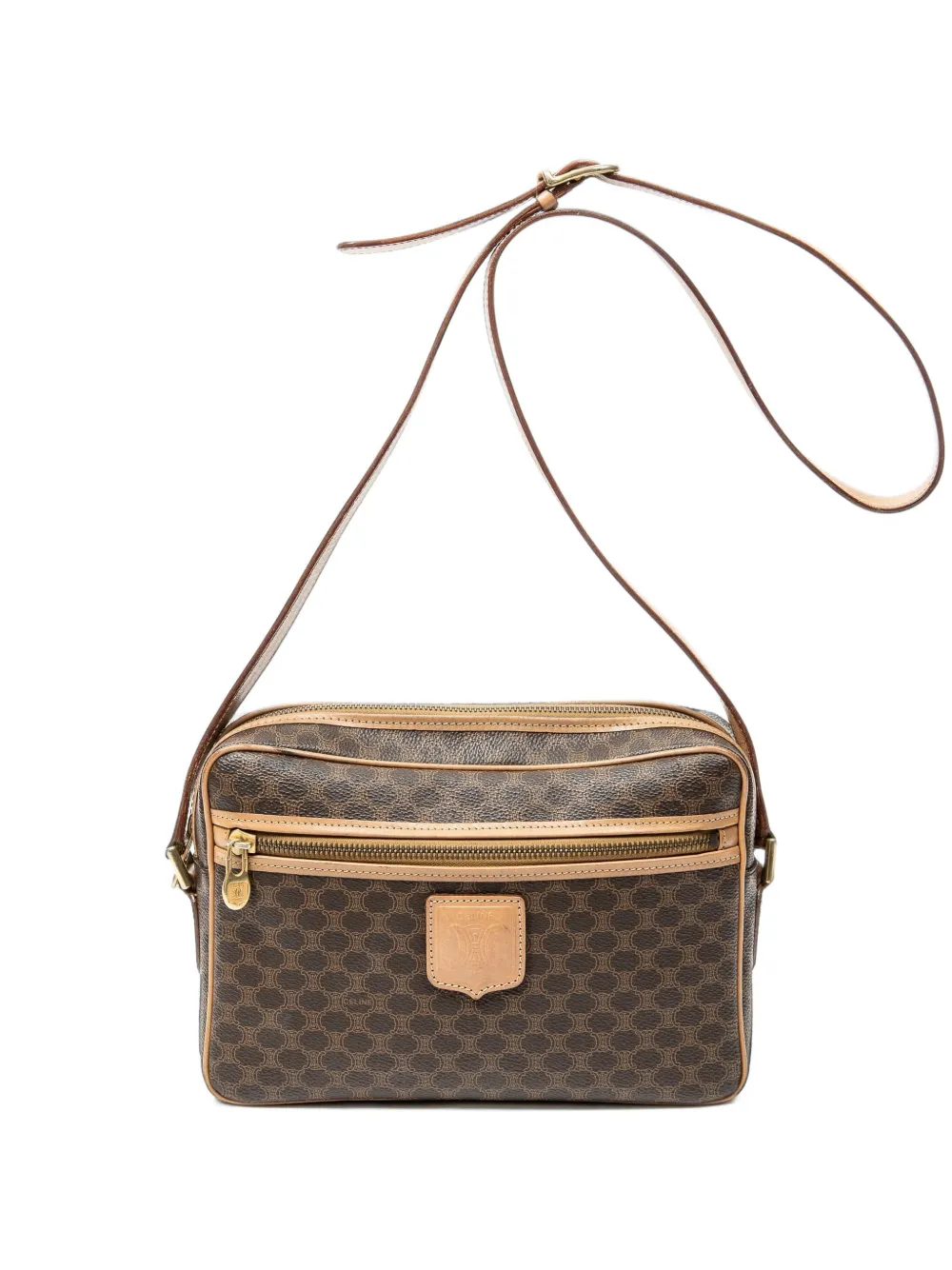 Celine Pre-Owned Macadam crossbody bag - Braun