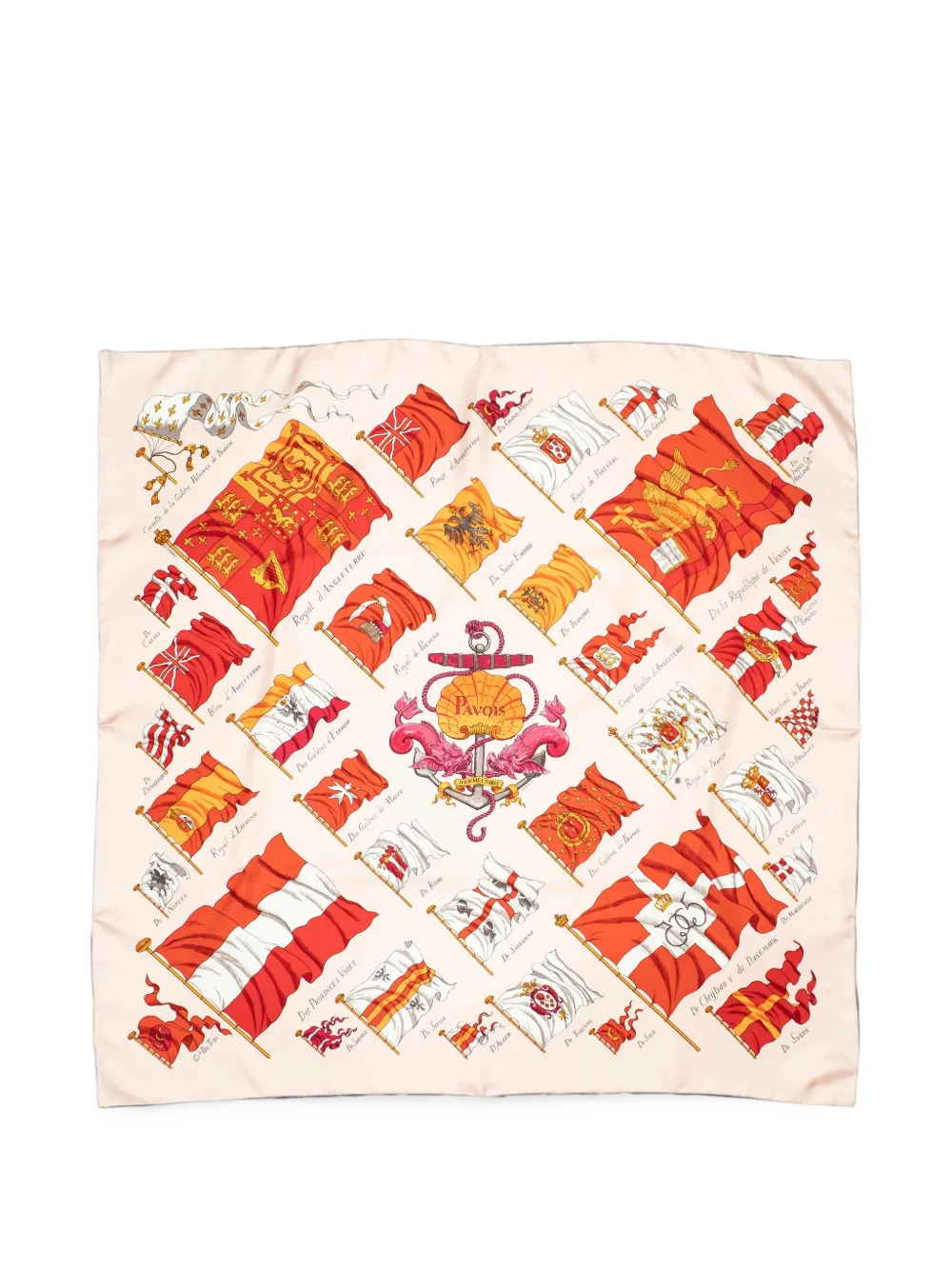 Hermès Pre-Owned Pavois silk scarf - Rosa