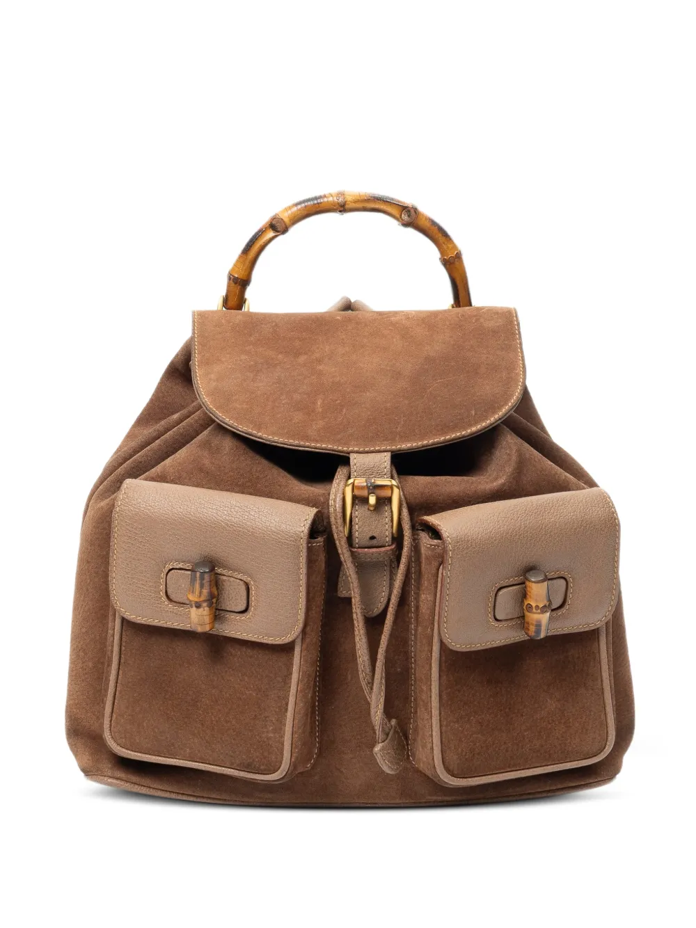 Gucci Pre-Owned Bamboo backpack - Marrone