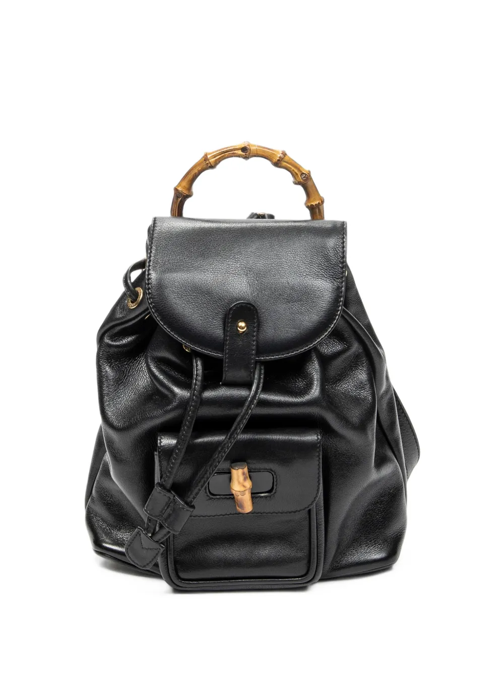 Gucci Pre-Owned mini Bamboo leather backpack - Black
