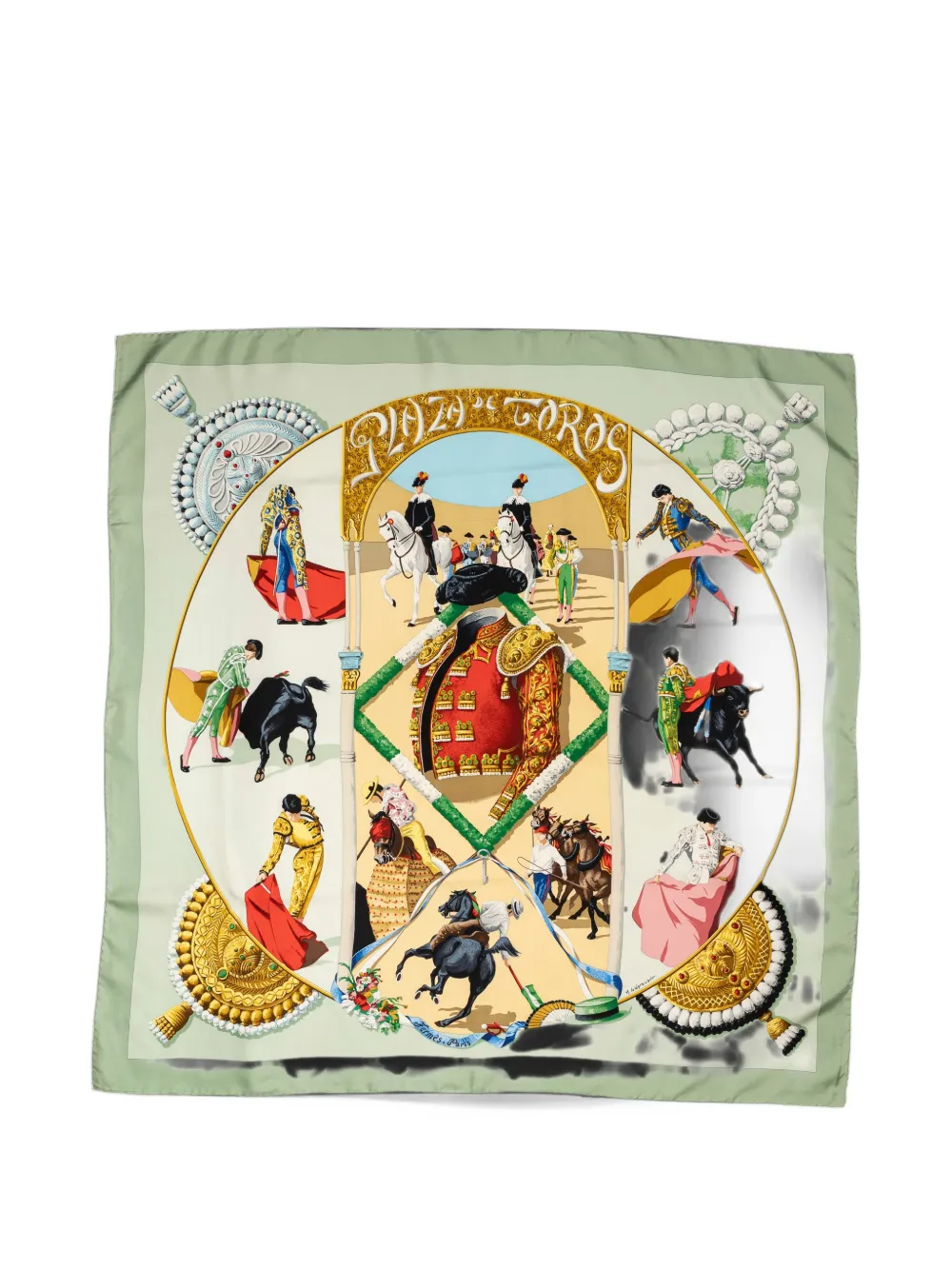 Hermès Pre-Owned Plaza de Toros scarf - Grün