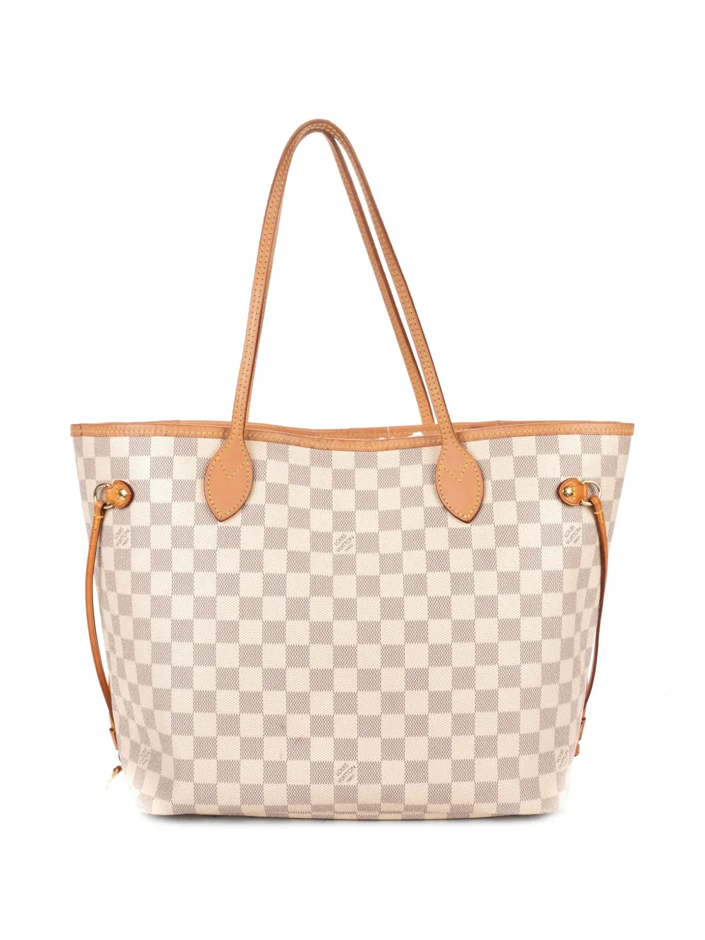 Louis Vuitton Pre-Owned Neverfull MM Damier Azur open-top shoulder bag - Bianco