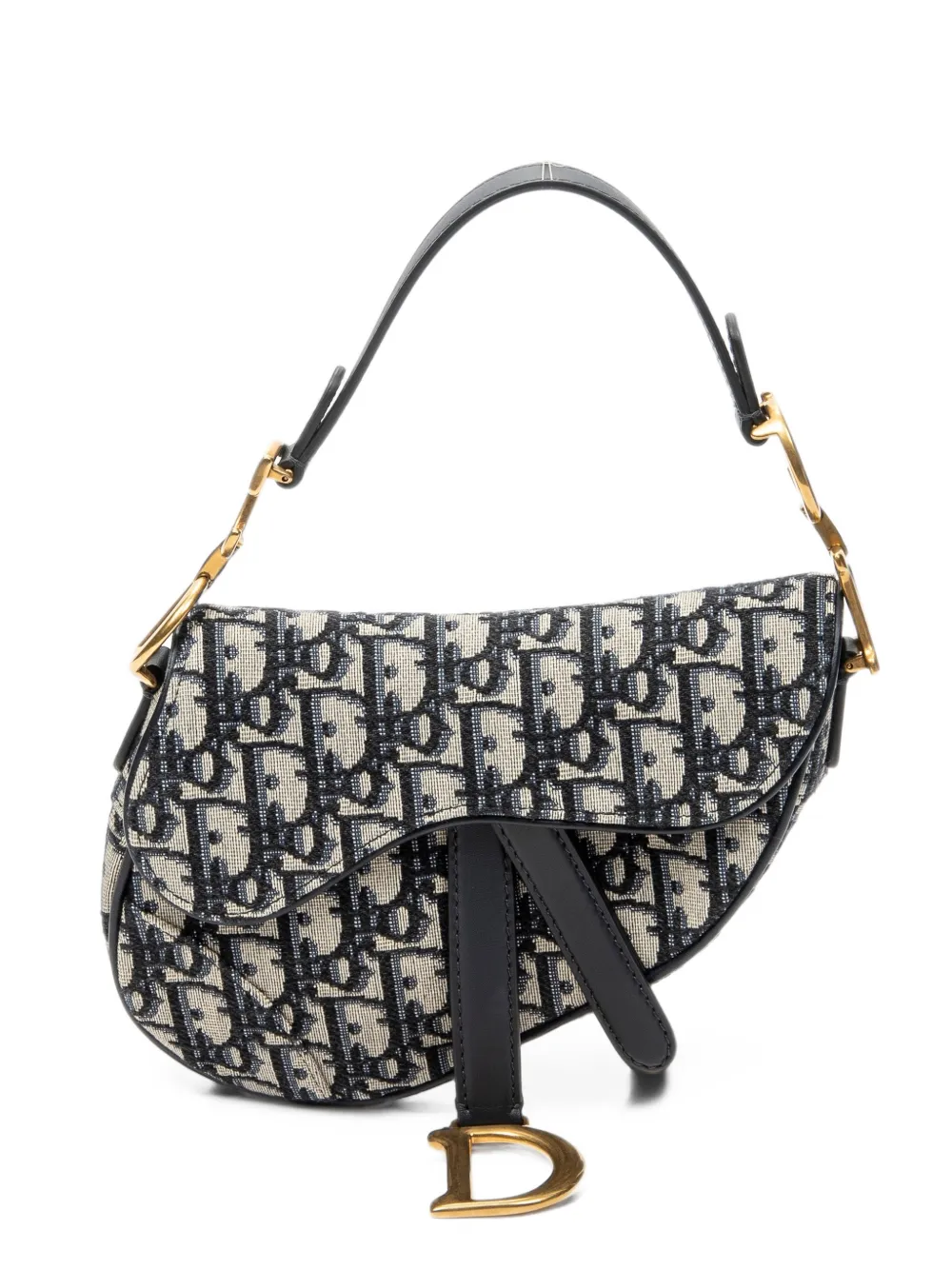 Christian Dior Pre-Owned mini Saddle logo-patterned shoulder bag - Blau
