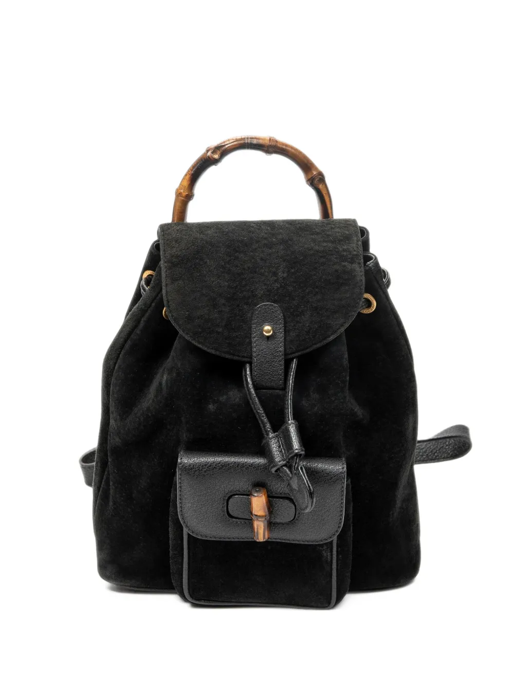 Gucci Pre-Owned Mini Bamboo suede backpack - Schwarz