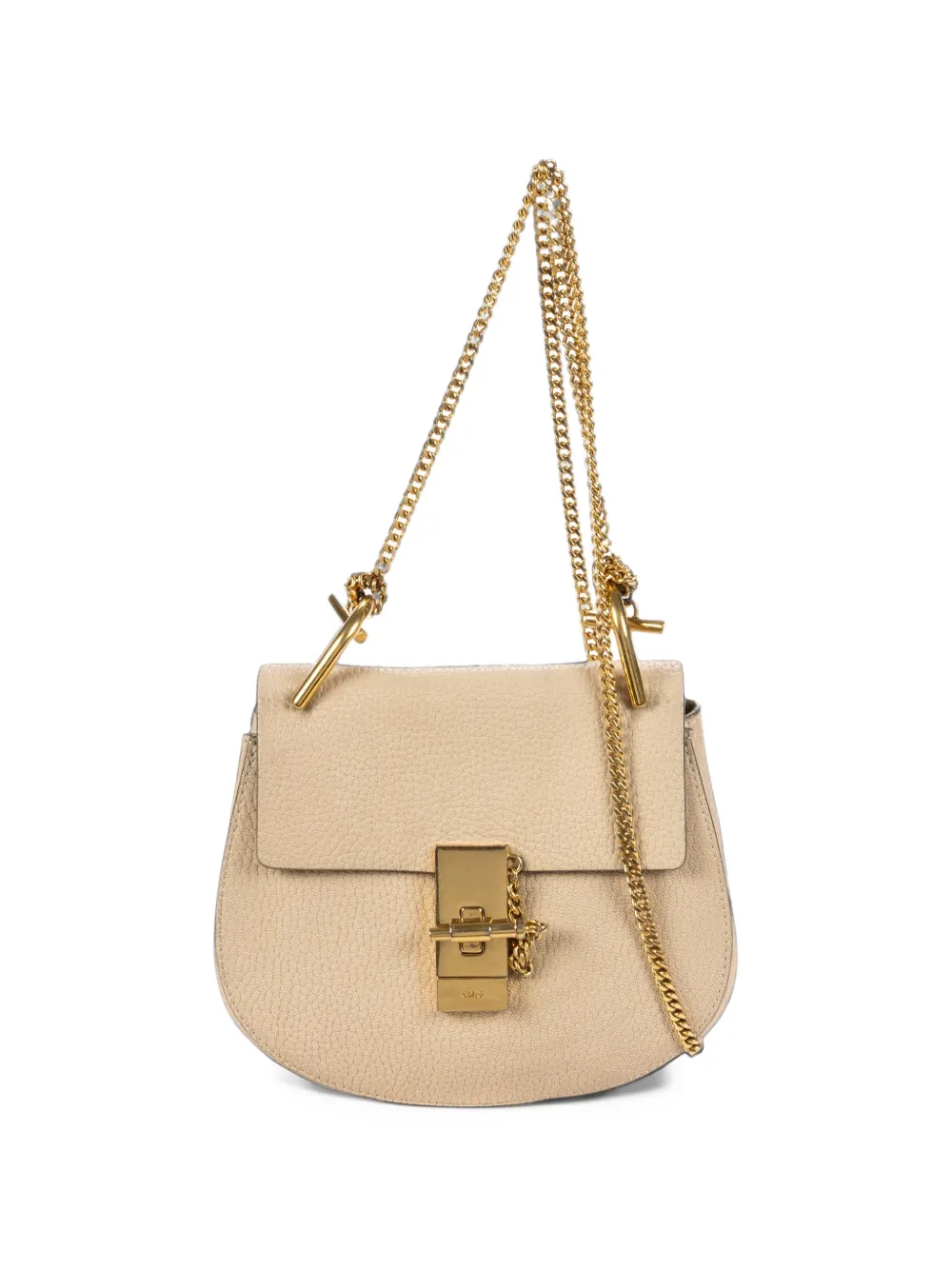 Chloé Pre-Owned mini Drew leather shoulder bag - Nude