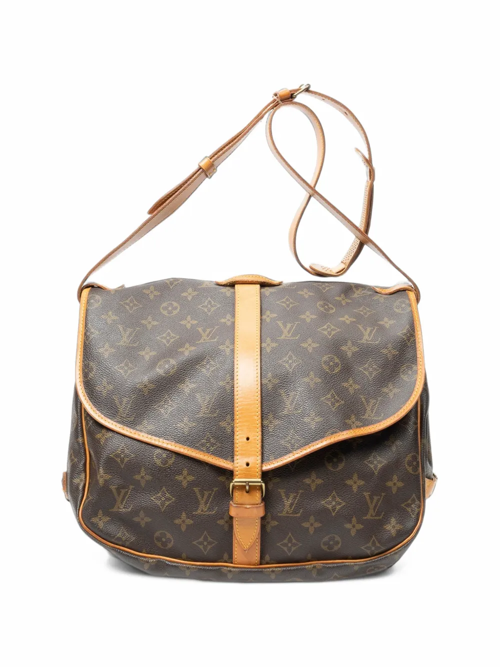 Louis Vuitton Pre-Owned 1992 GM Saumur Monogram crossbody bag - Braun