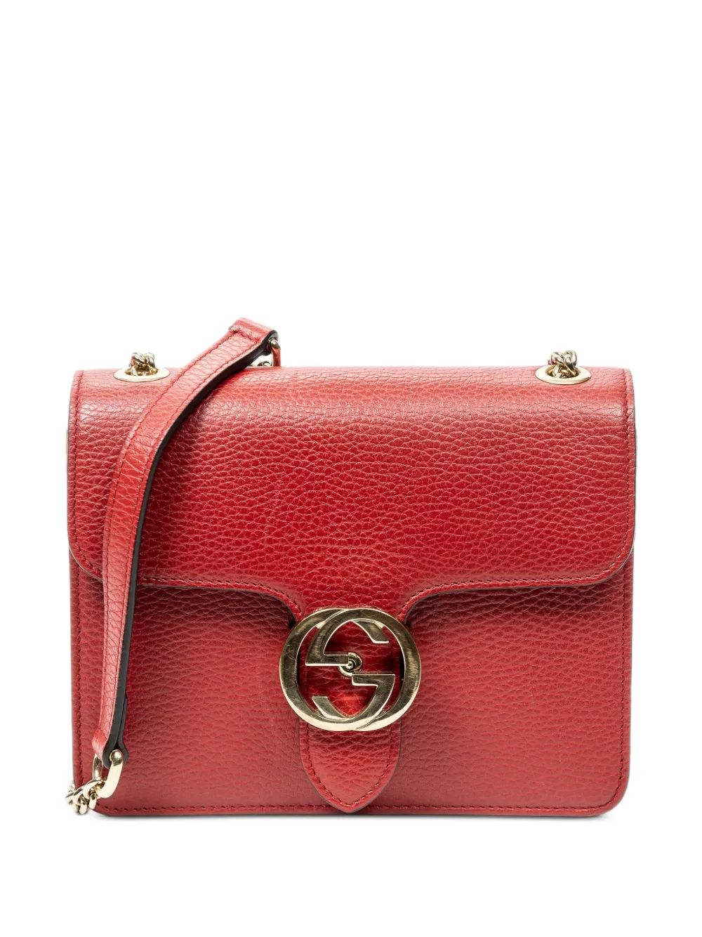 Gucci Pre-Owned small Interlocking GG chain shoulder bag - Rosso