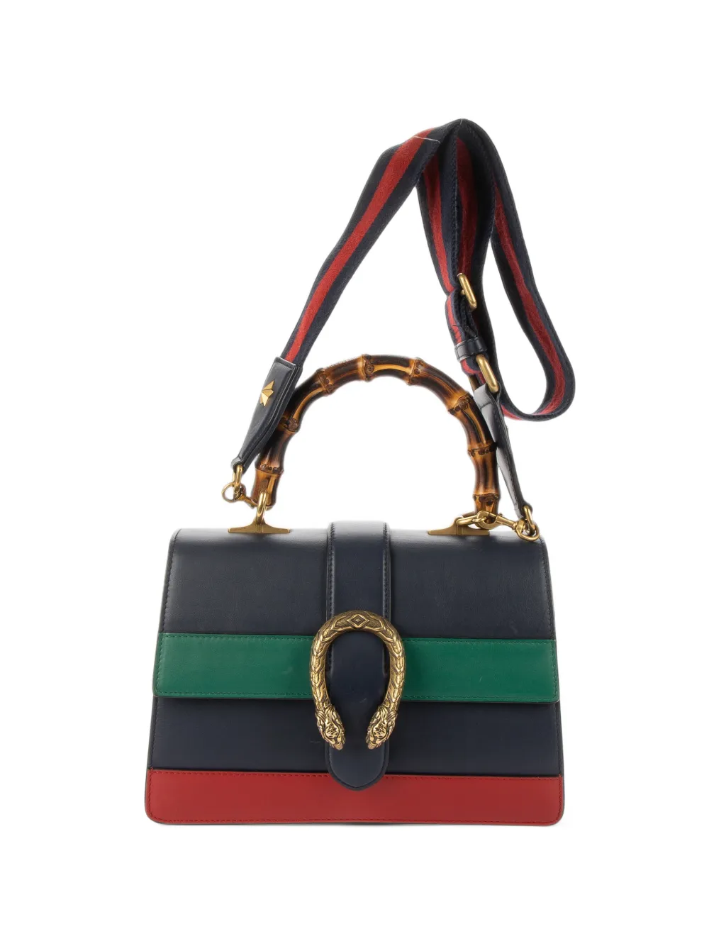 Gucci Pre-Owned Dionysus Bamboo panelled two-way handbag - Blue