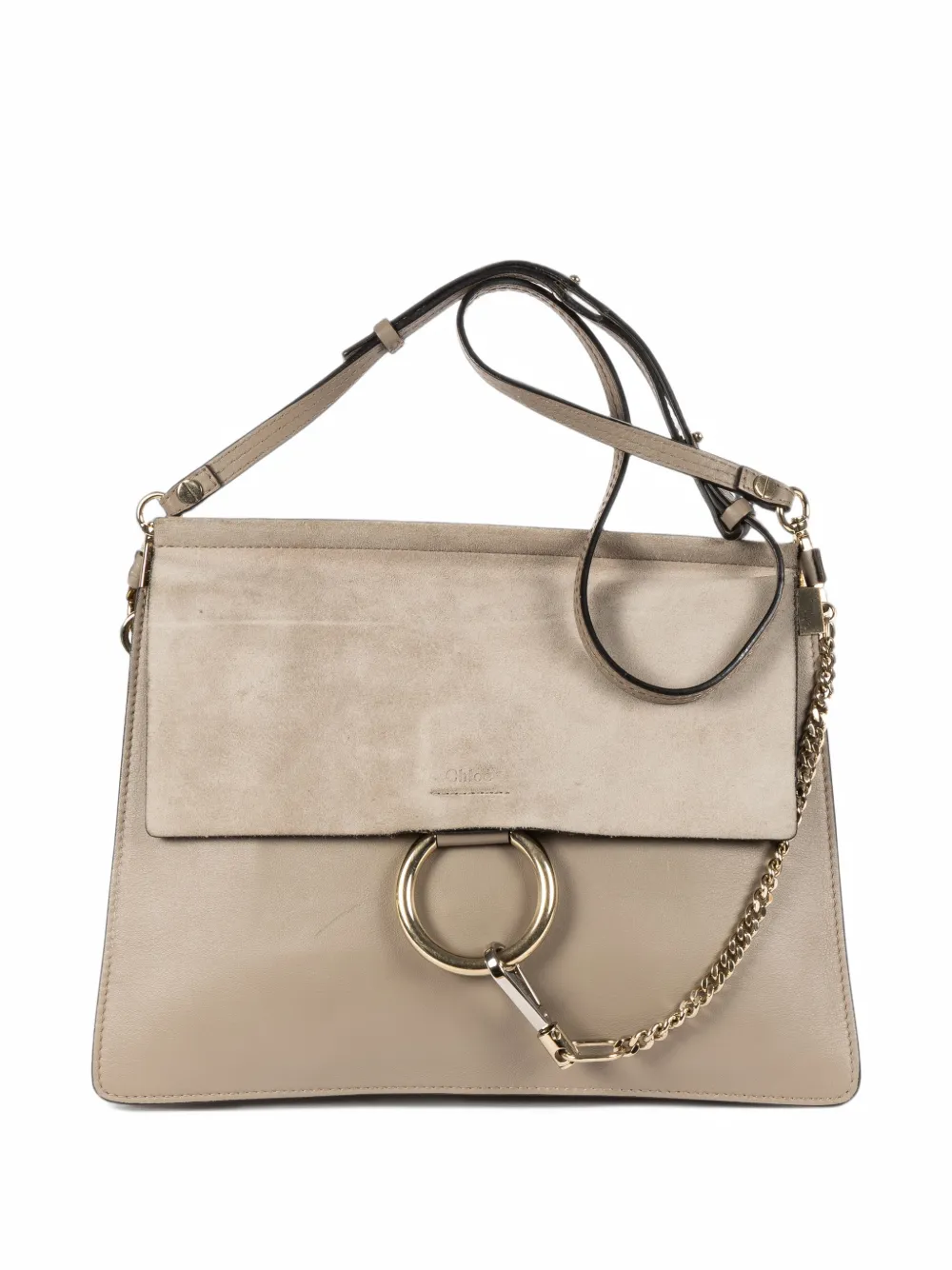 Chloé Pre-Owned Medium Faye leather shoulder bag - Grau