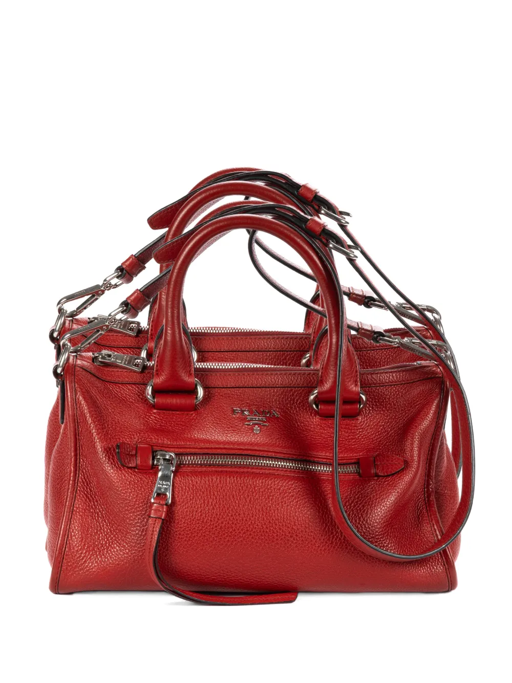 Prada Pre-Owned Bauletto Boston shoulder bag - Rosso