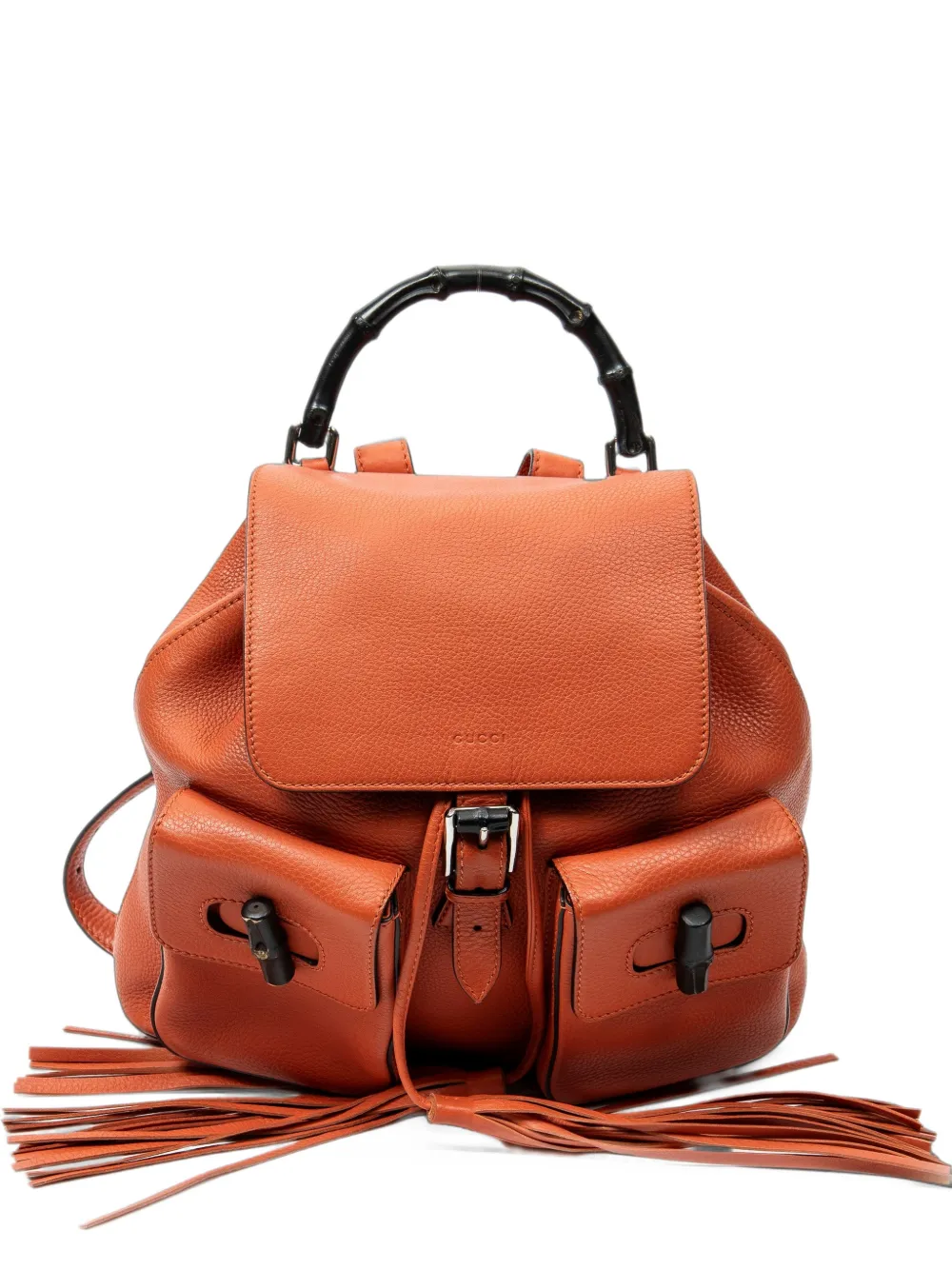Gucci Pre-Owned medium Bamboo Tassel backpack - Arancione