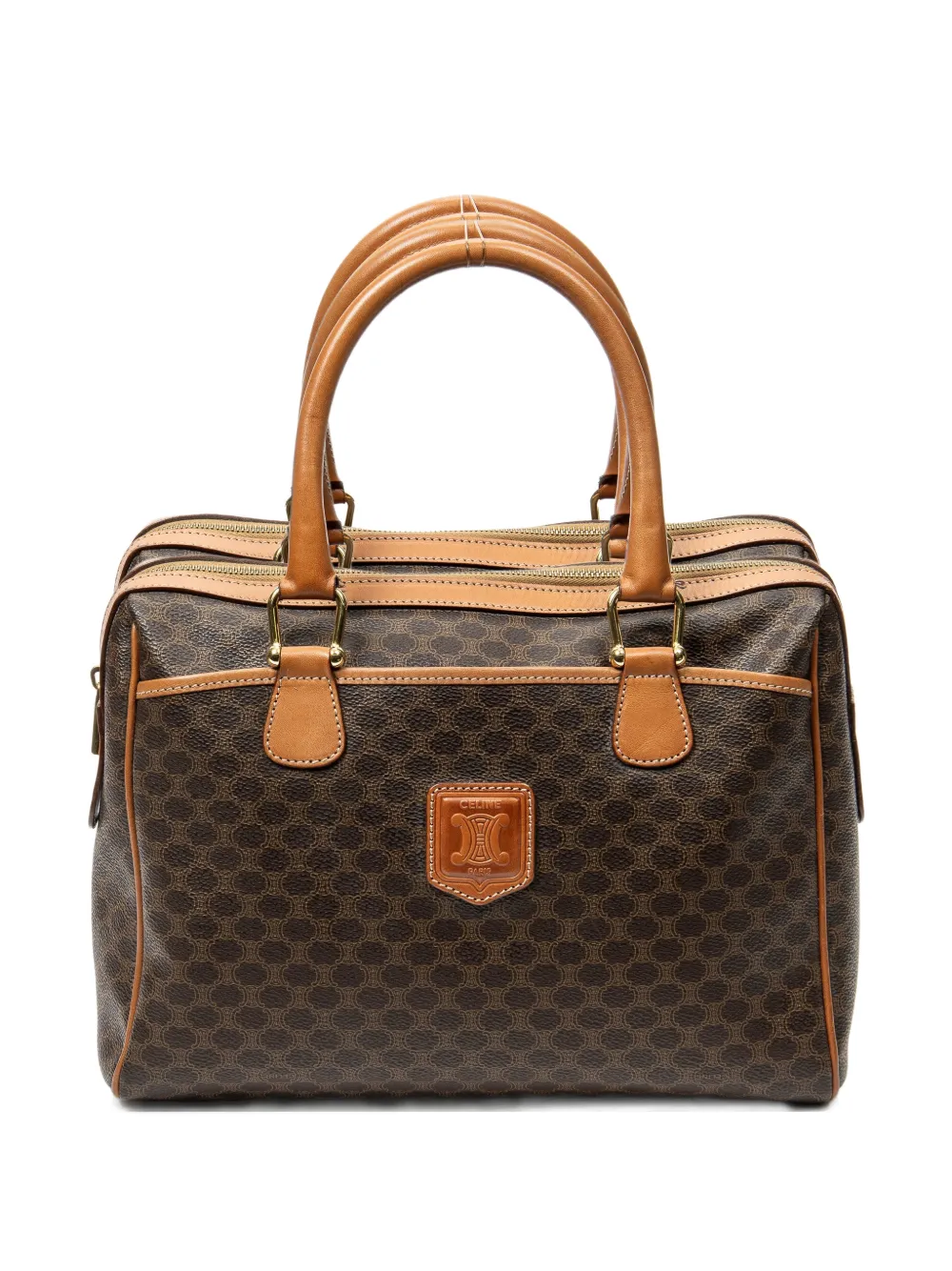 Celine Pre-Owned small Macadam Boston tote bag - Braun