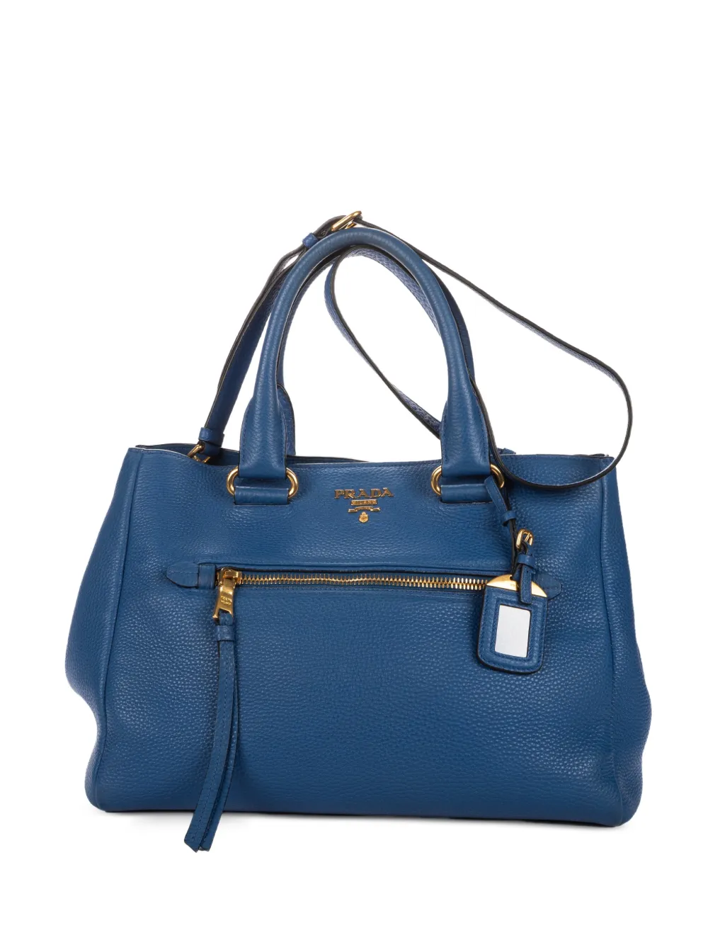 Prada Pre-Owned Vitello Daino leather tote bag - Blu
