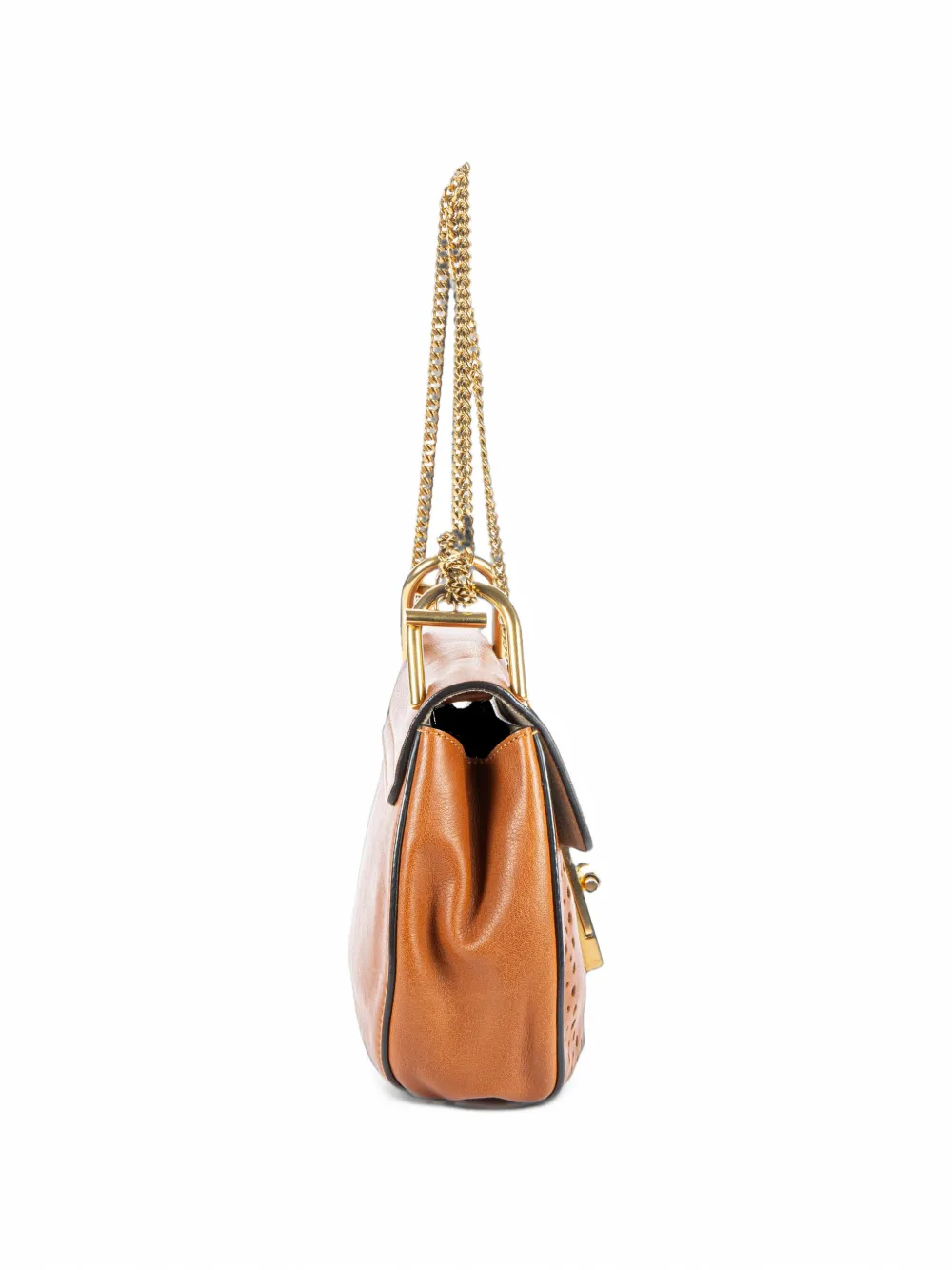 Chloé Pre-Owned mini Drew perforated crossbody bag Bruin