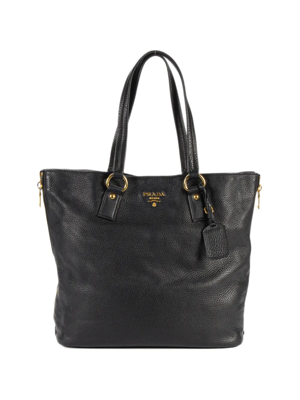 Prada Pre-Owned Side Zip leather shoulder bag - Nero