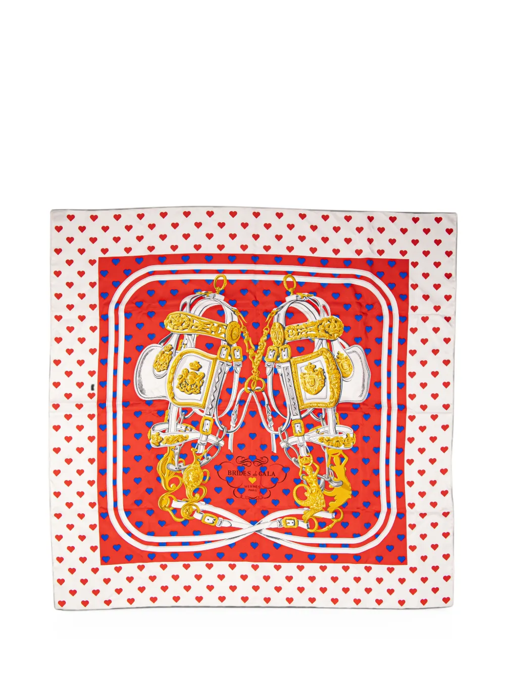 Hermès Pre-Owned Brides de Gala heart-print scarf - Weiß