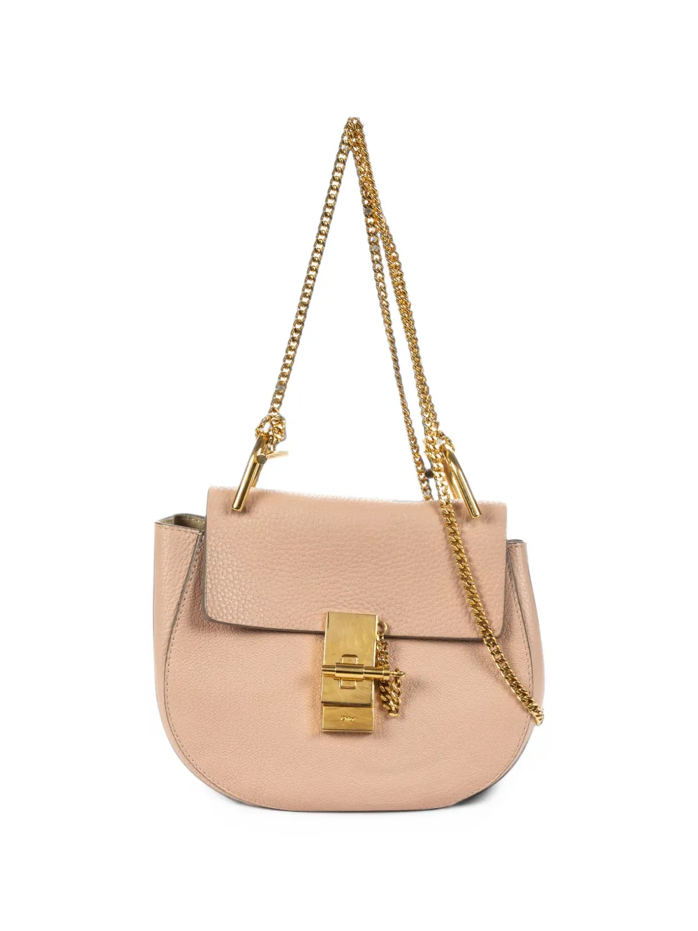 Chloé Pre-Owned Drew grained shoulder bag - Nude