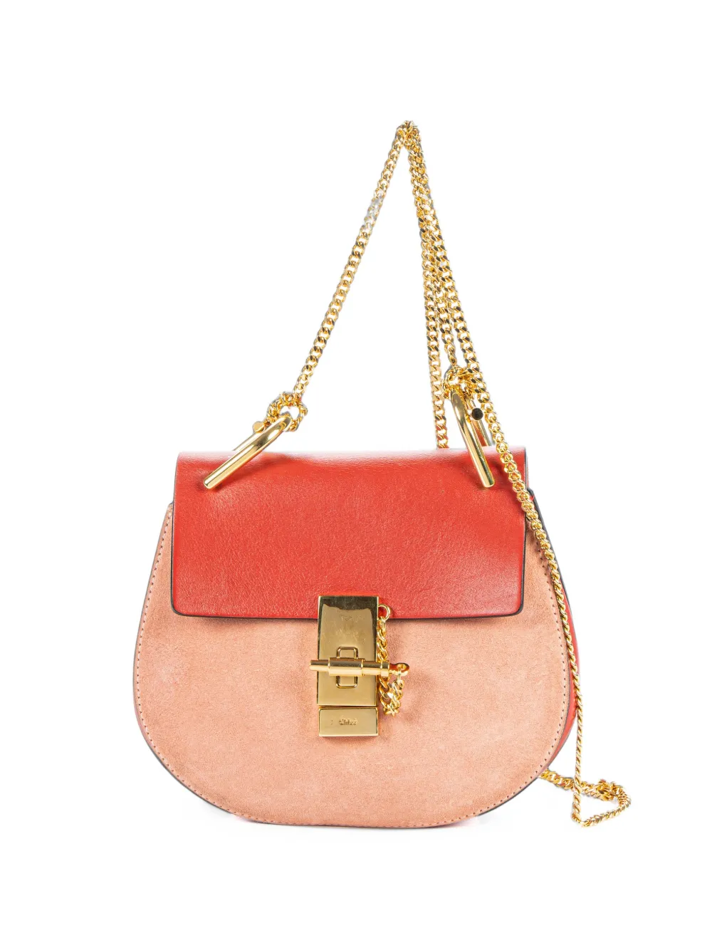 Chloé Pre-Owned small Drew bicolour crossbody bag - Rosso
