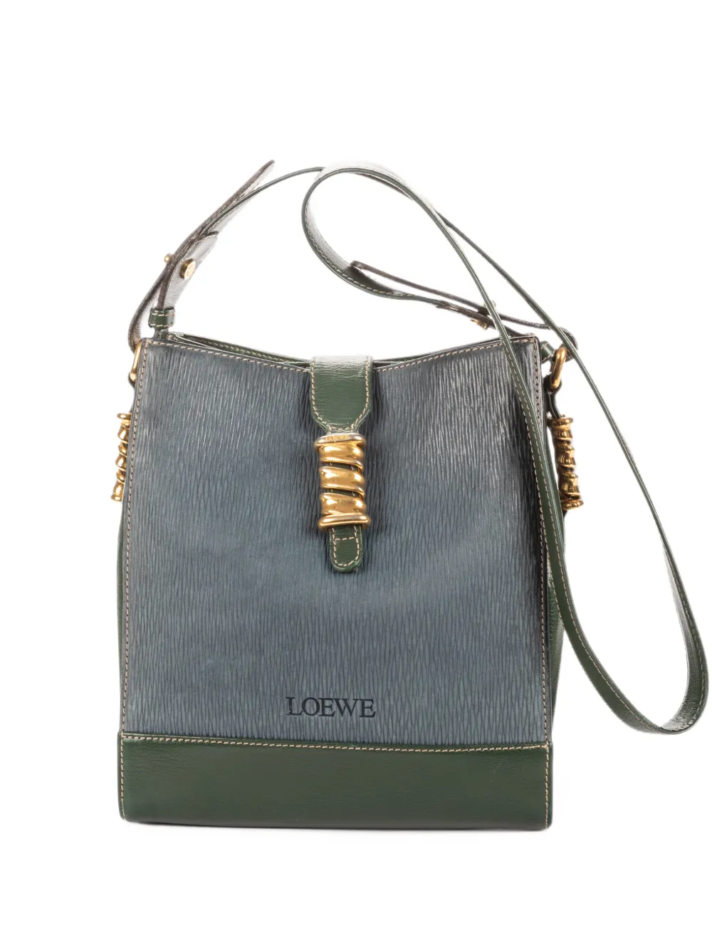Loewe Pre-Owned Velazquez Twist leather cross body bag - Green