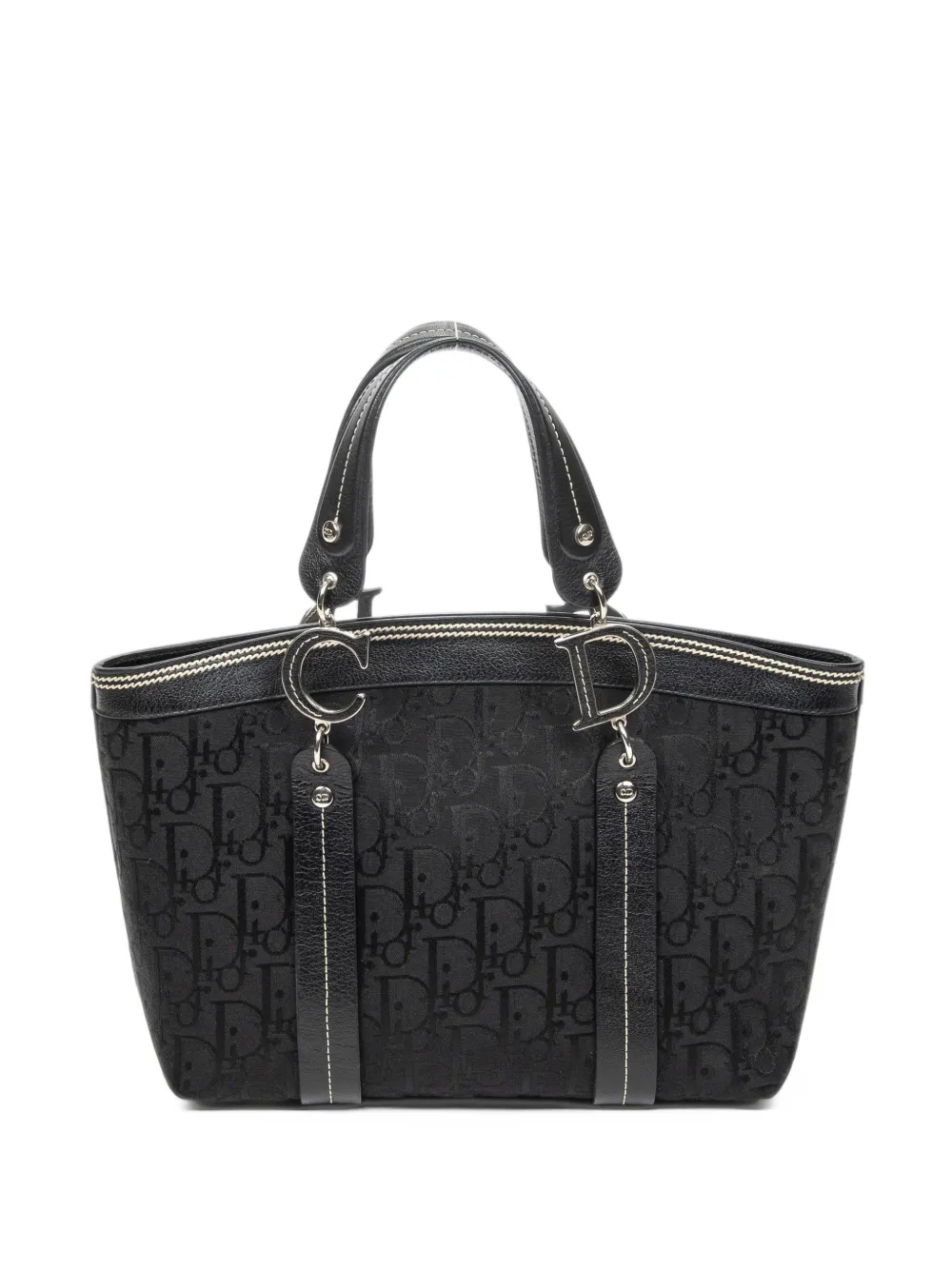 Christian Dior Pre-Owned Diorissimo Trotter embroidered tote bag - Black