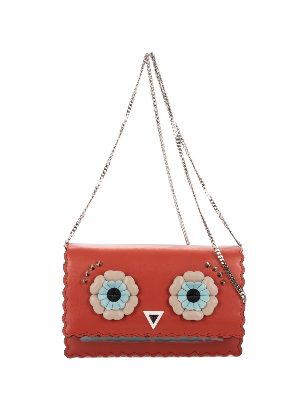 Fendi Pre-Owned Hypnoteyes studded shoulder bag - Rot