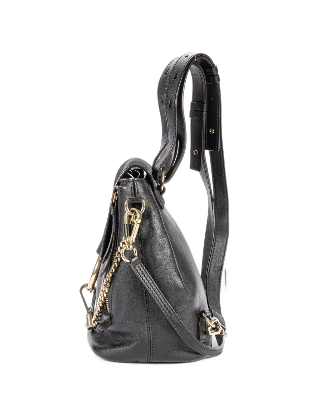 Chloé Pre-Owned small Faye leather backpack - Schwarz