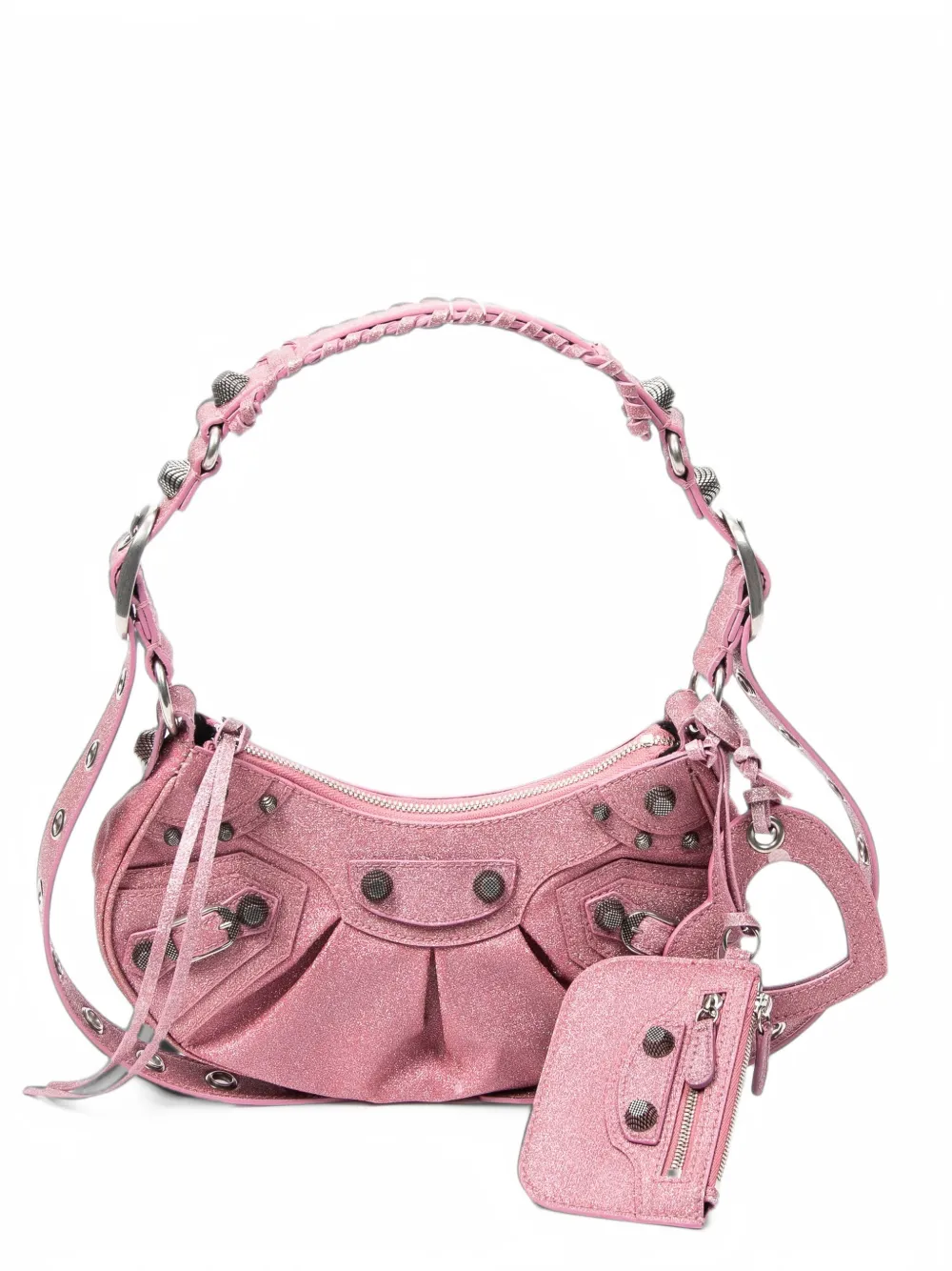 Balenciaga Pre-Owned xs Le Cagole glitter shoulder bag - Rosa