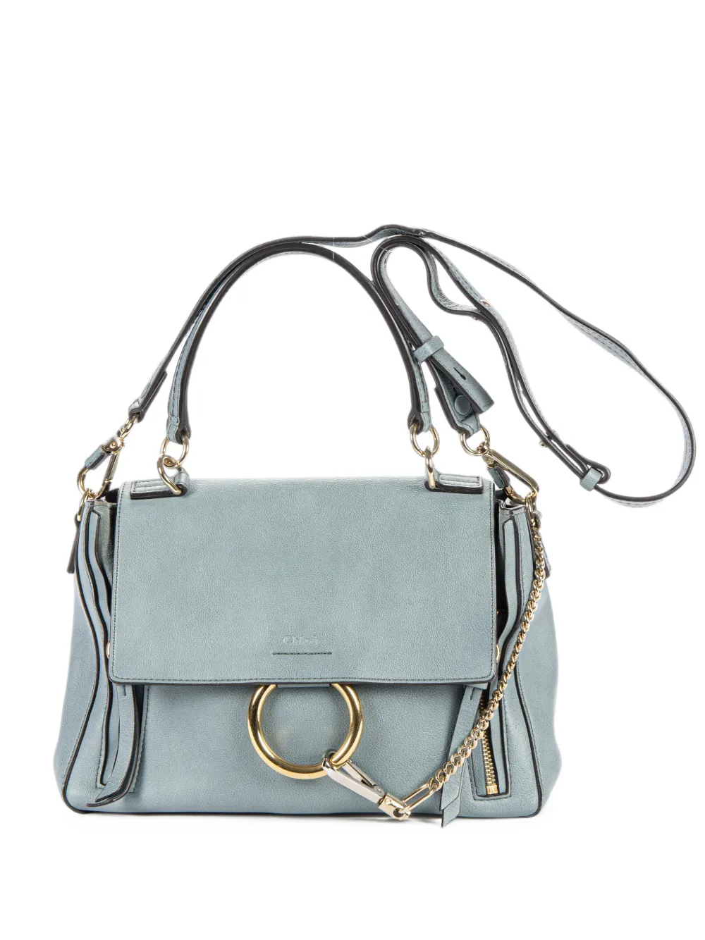 Chloé Pre-Owned small Faye Day leather shoulder bag - Blau