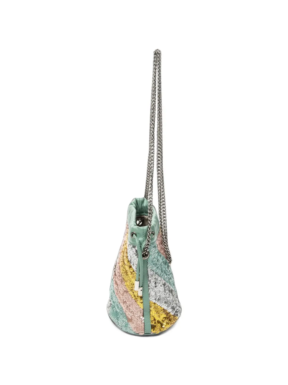Gucci Pre-Owned small GG Marmont sequin-embellished bucket bag Blauw