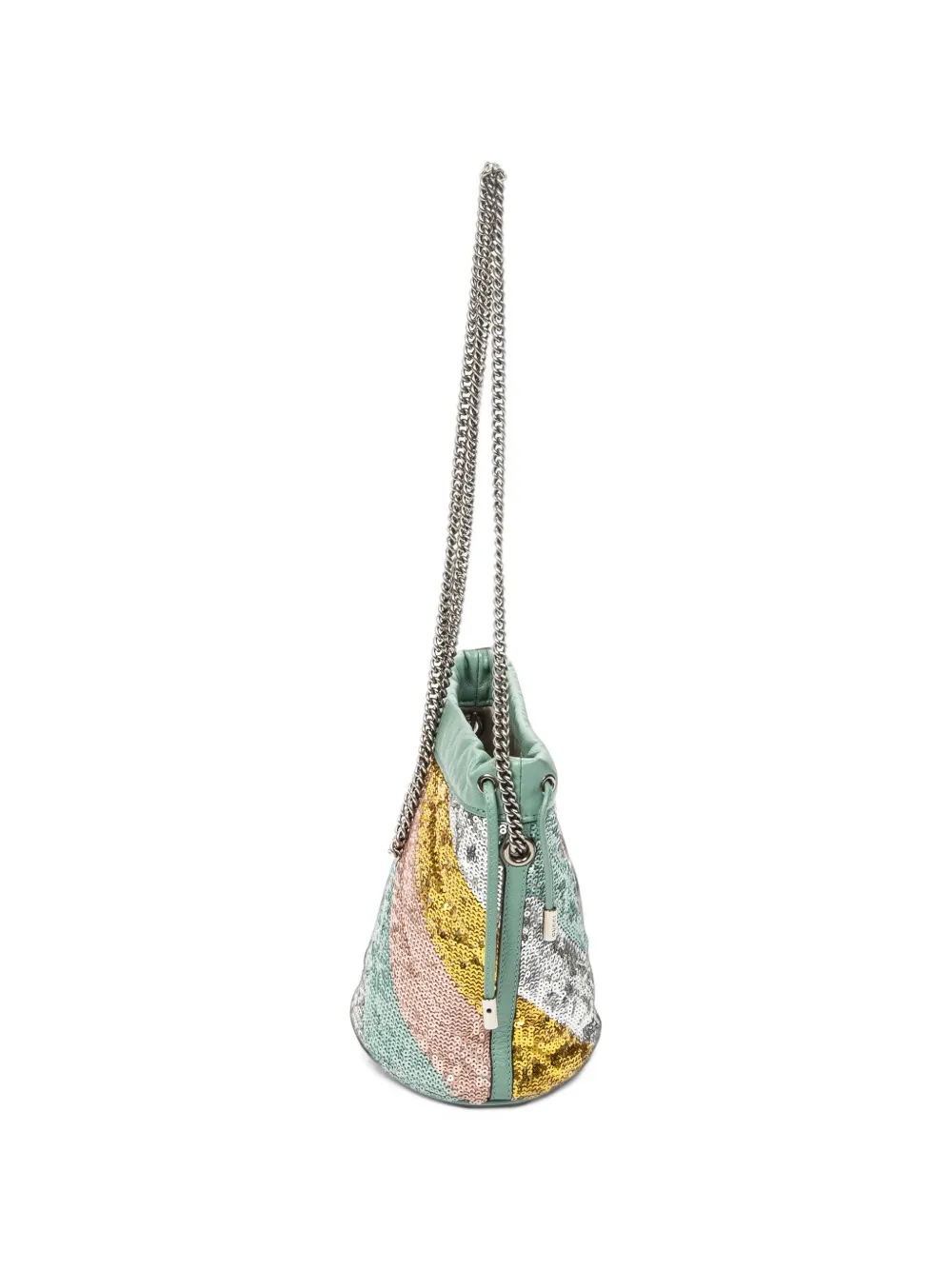 Gucci Pre-Owned small GG Marmont sequin-embellished bucket bag Blauw