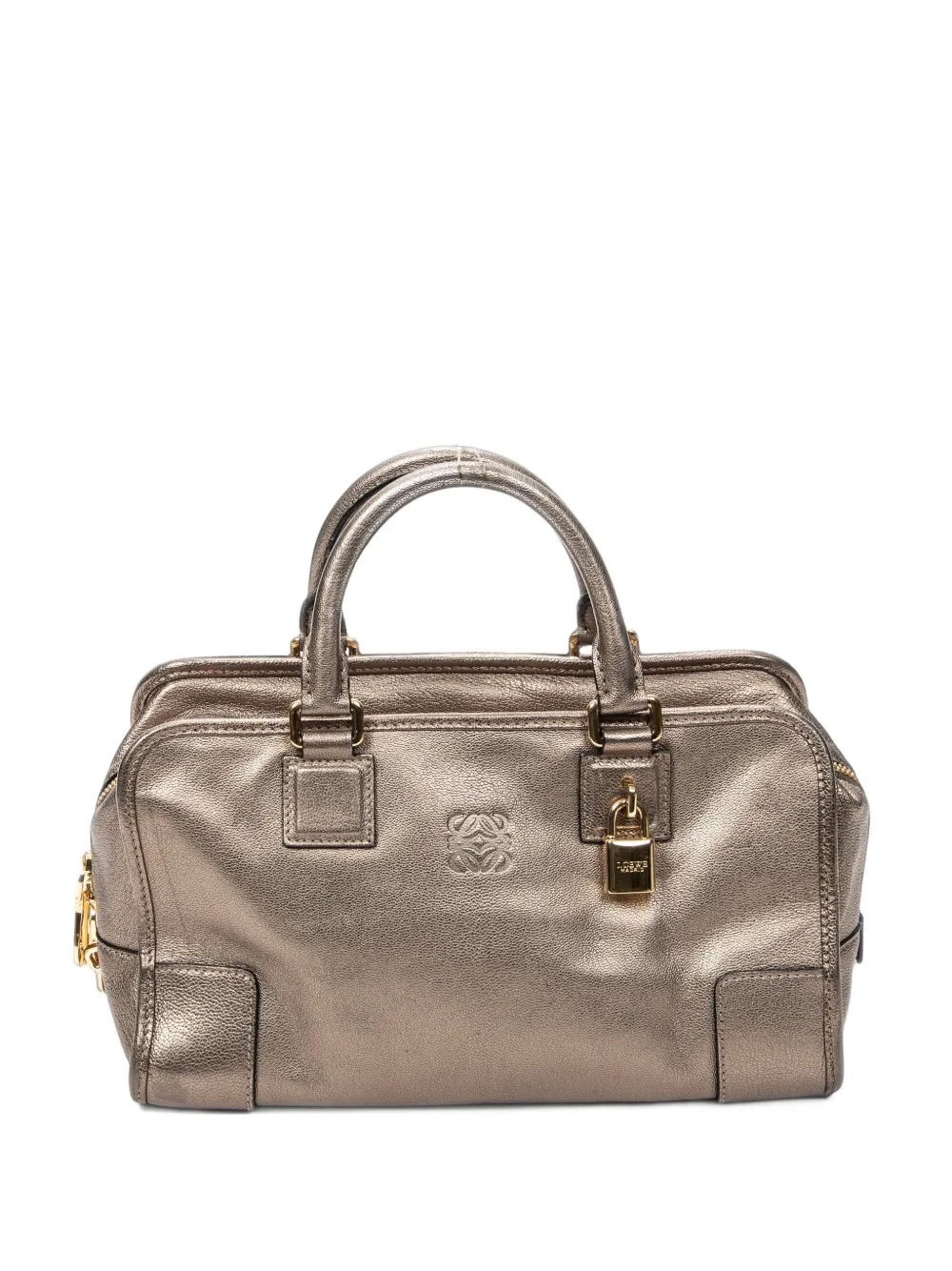 Loewe Pre-Owned Amazona 28 grained calf leather shoulder bag - Braun