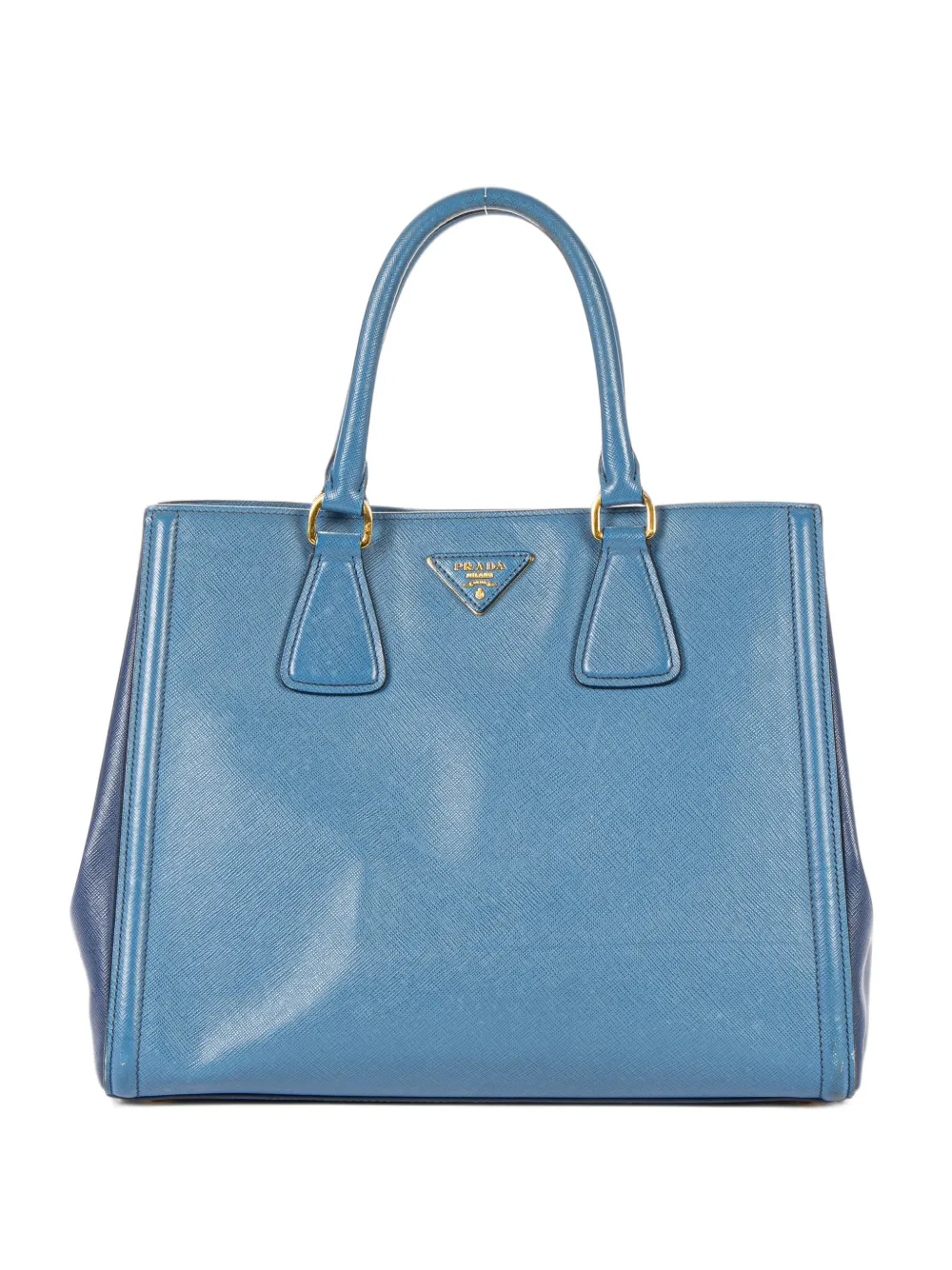 Prada Pre-Owned square saffiano leather tote bag - Blue