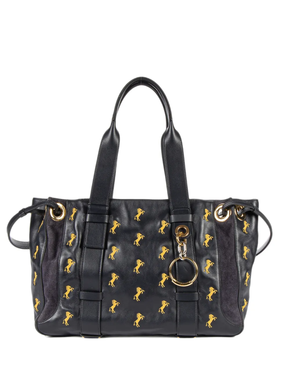 Chloé Pre-Owned Tao horse-embroidered tote bag - Schwarz