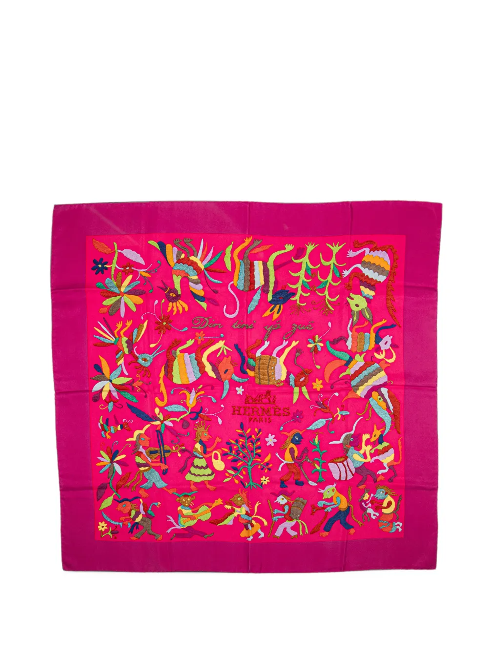 Hermès Pre-Owned Din Tini Ya Zue silk scarf - Rosa