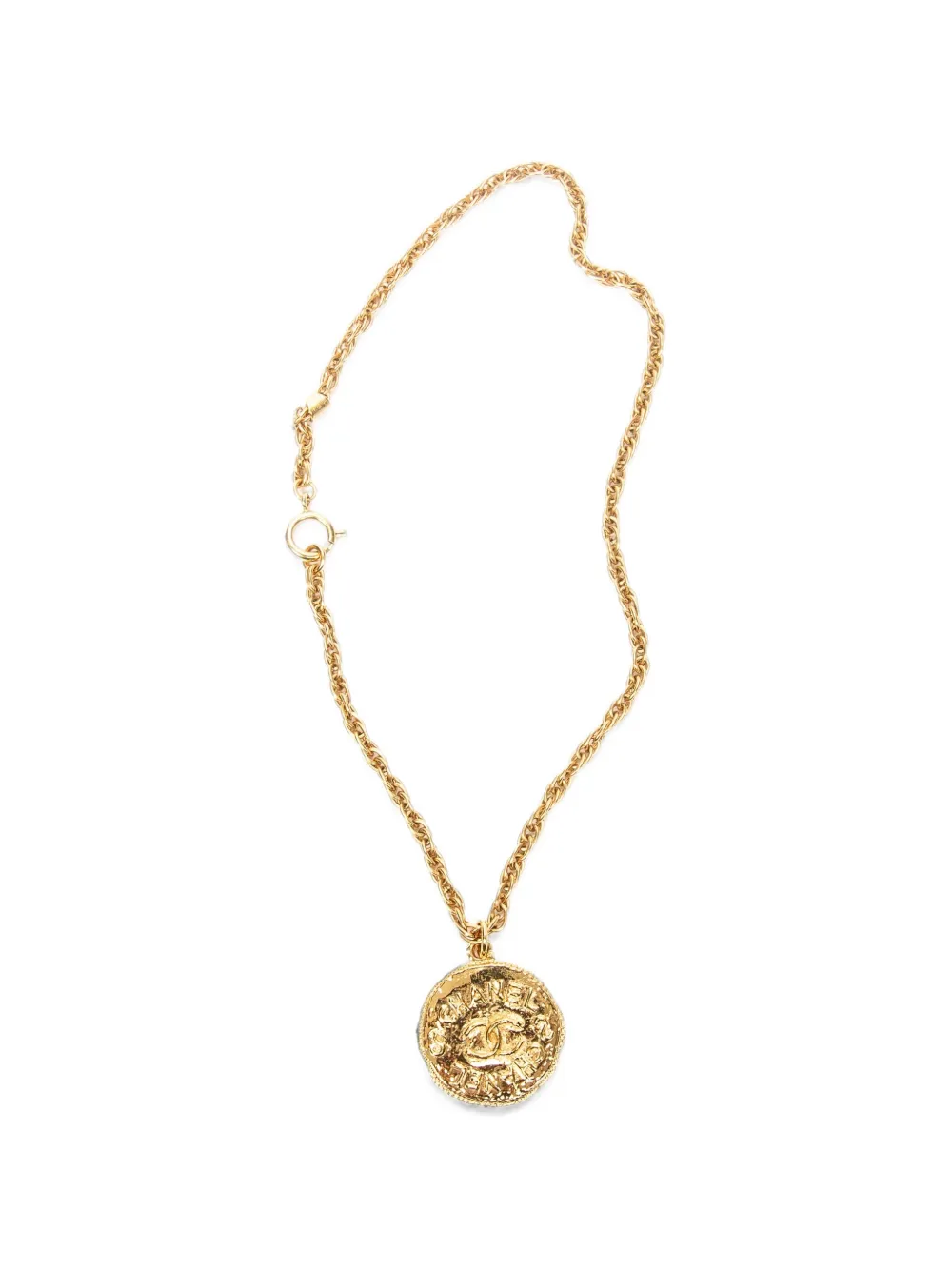 CHANEL Pre-Owned CC round pendant necklace - Gold