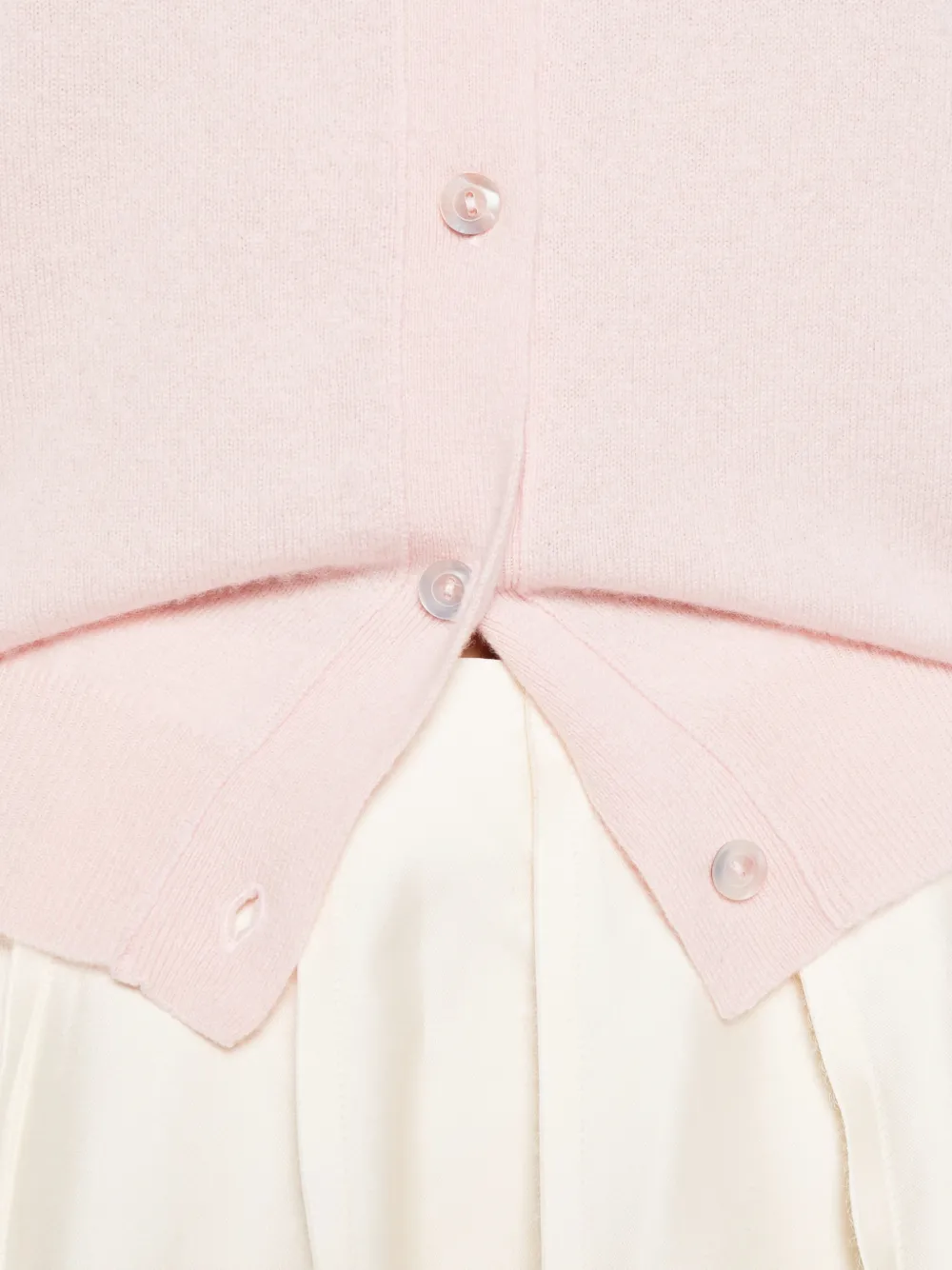 Aragona button-up ribbed-trim cardigan Roze