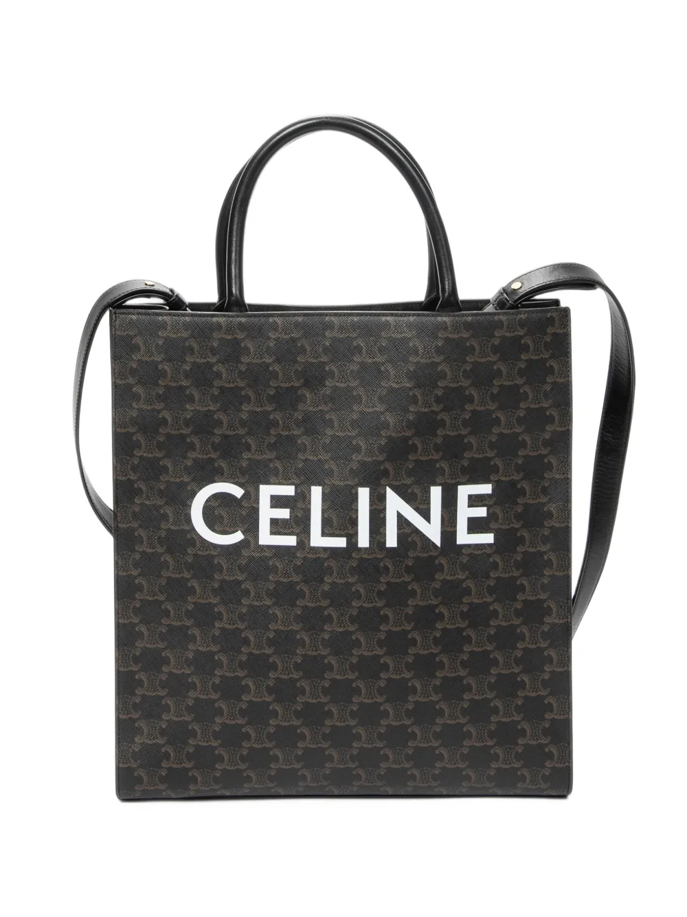 Celine Pre-Owned medium Vertical Cabas Triomphe-pattern tote bag - Schwarz