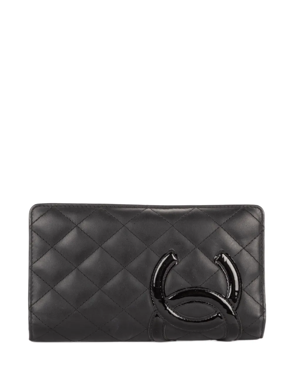 CHANEL Pre-Owned Cambon Ligne quilted wallet - Black