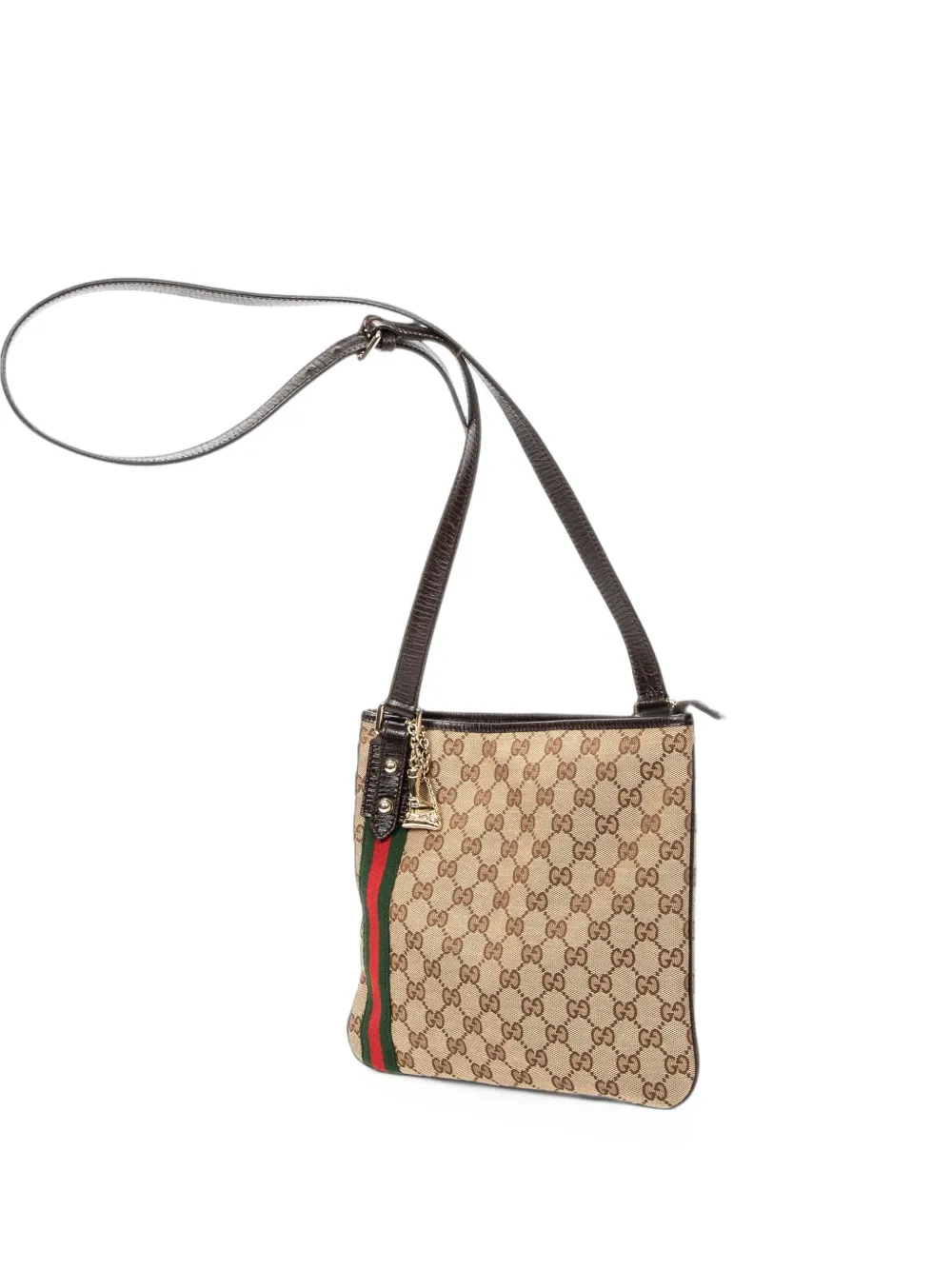 Gucci Pre-Owned Web Jolicoeur cross body bag - Neutrals