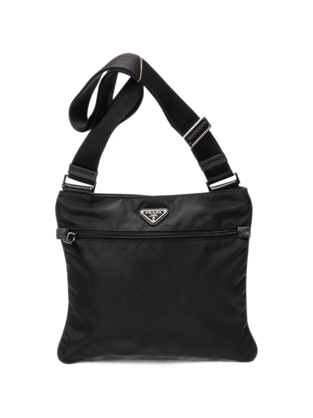Prada Pre-Owned Flat zip-fastening cross body bag - Nero