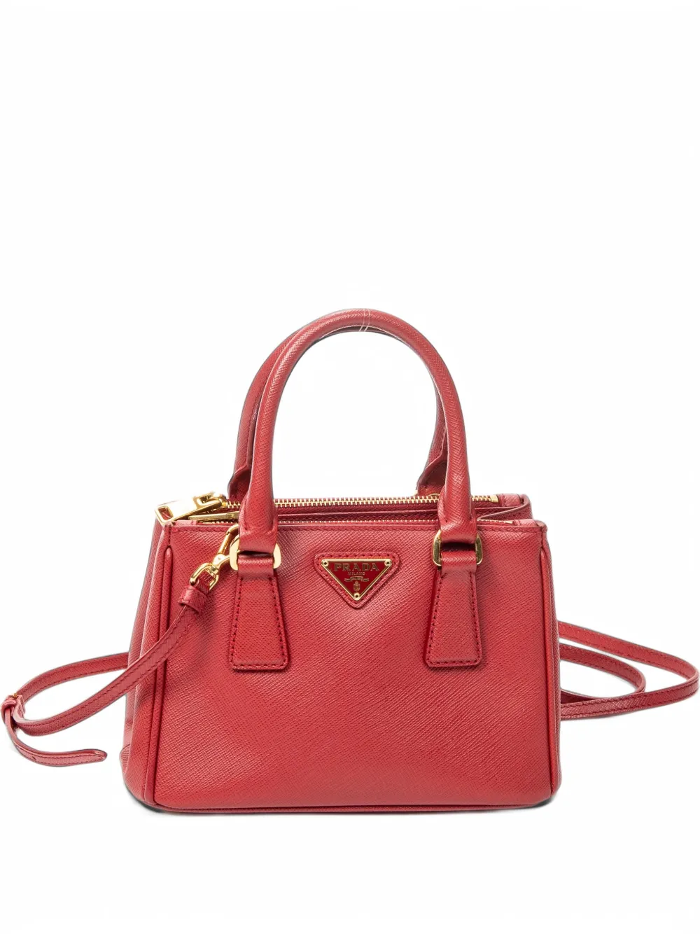 Prada Pre-Owned mini Galleria Saffiano leather tote bag - Rosso
