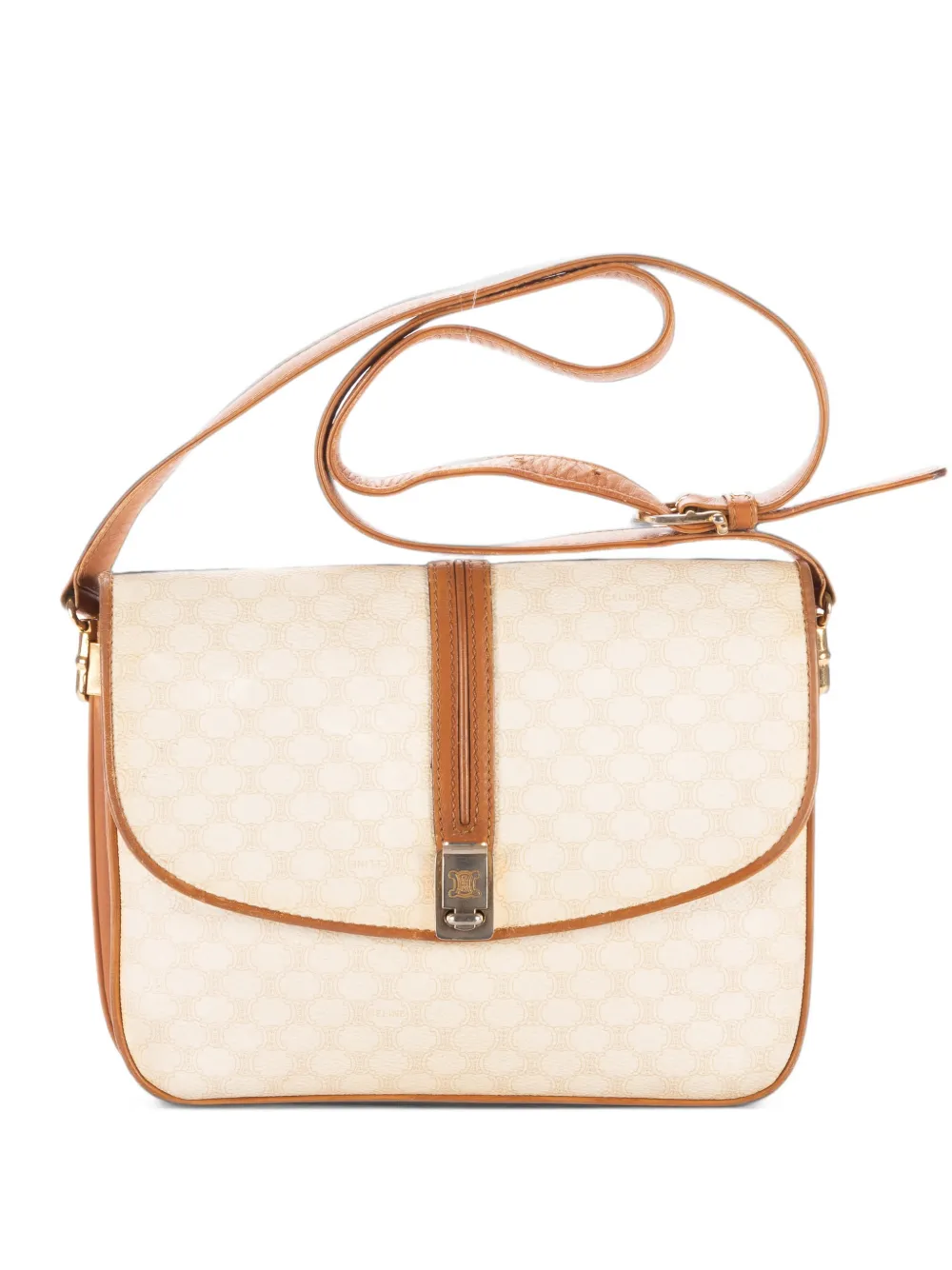 Celine Pre-Owned Ava monogram macadam shoulder bag - Neutrals