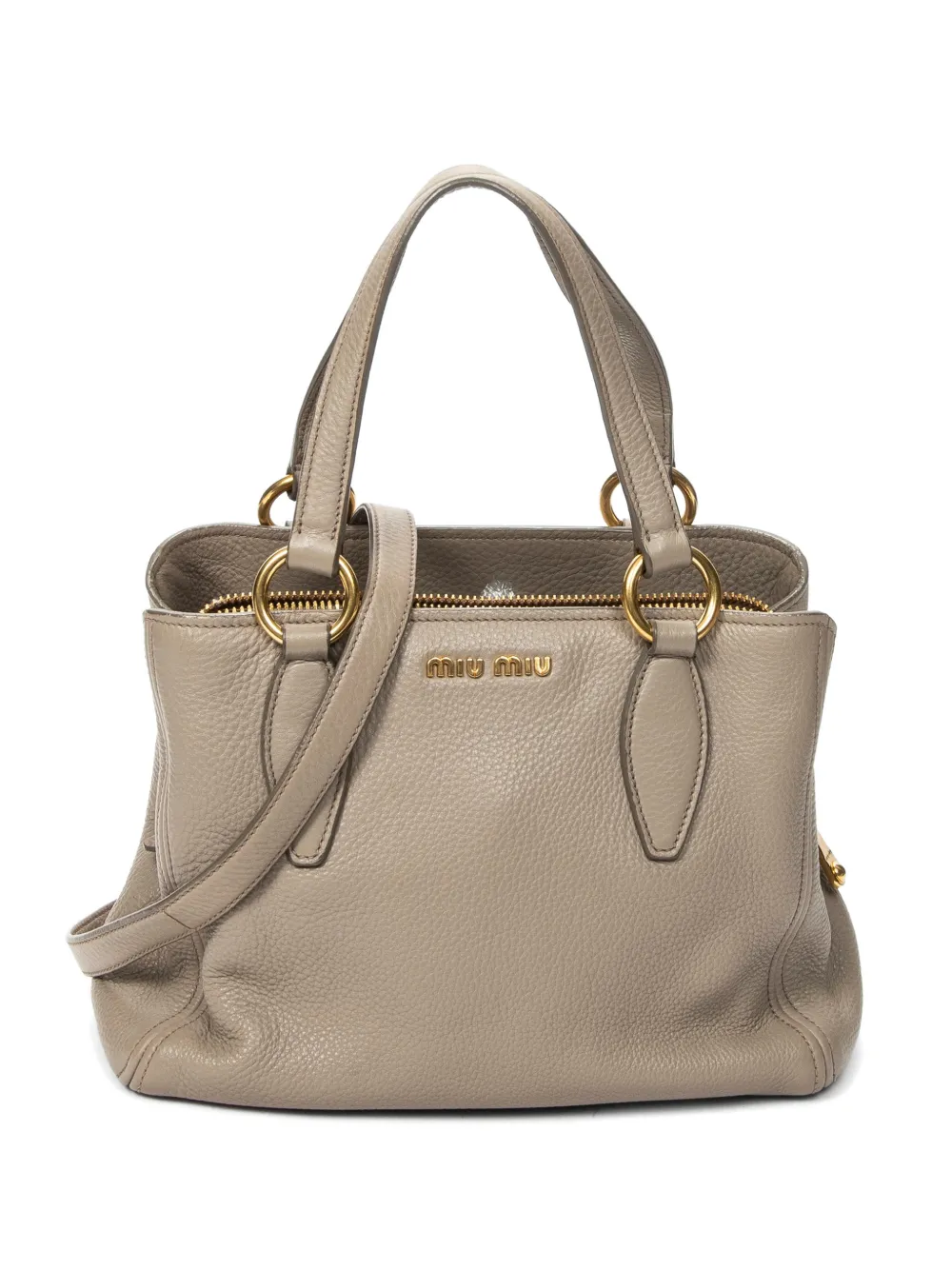 Miu Miu Pre-Owned Convertible leather tote bag - Grigio