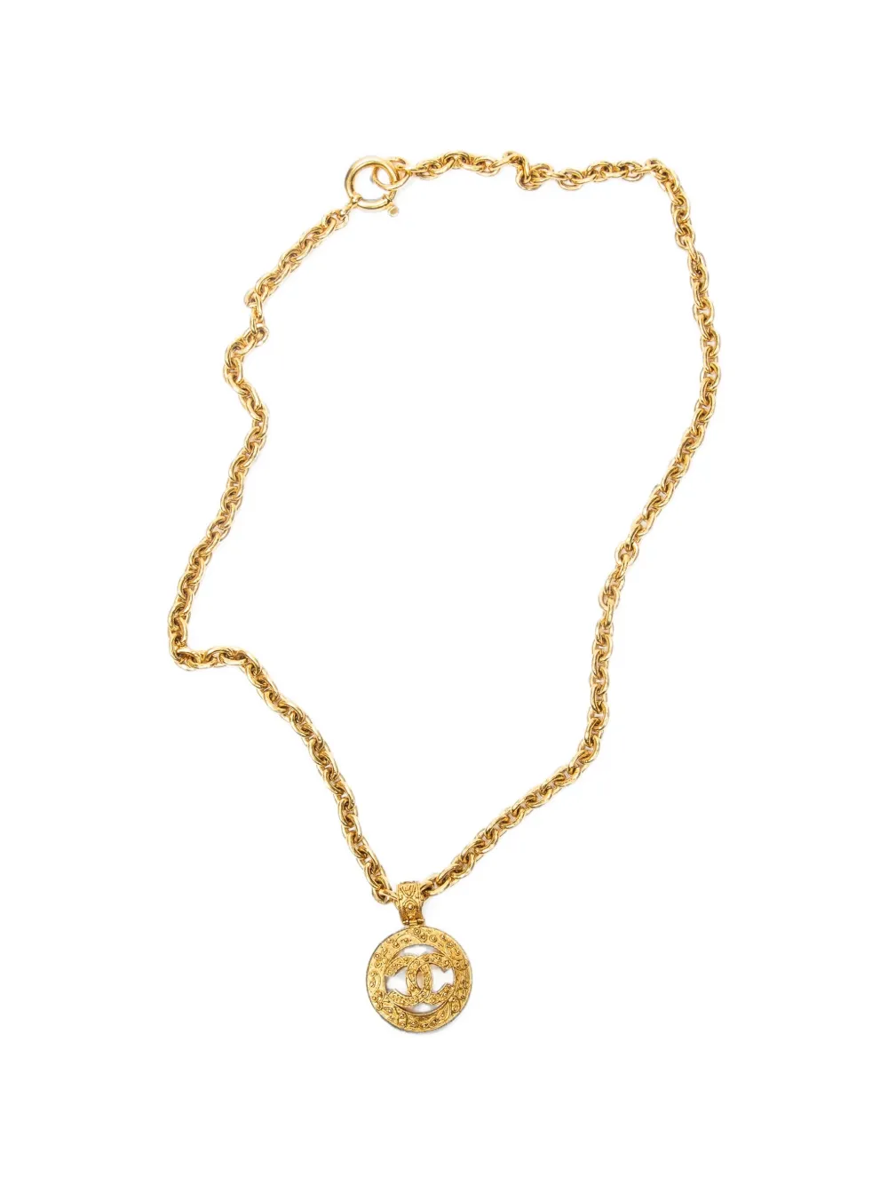 CHANEL Pre-Owned CC medallion pendant necklace - Gold