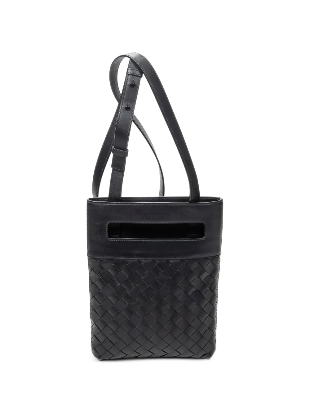 Bottega Veneta Pre-Owned Intrecciato cut-out shoulder bag - Blue