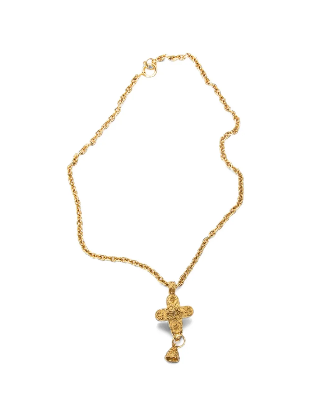 CHANEL Pre-Owned CC Cross pendant necklace - Or