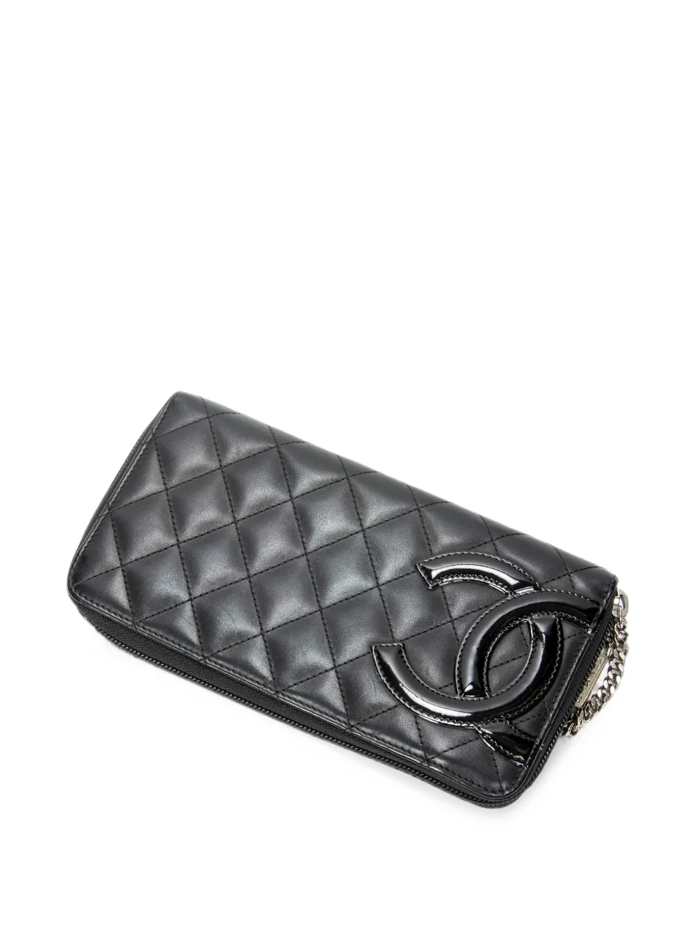 CHANEL Pre-Owned 2011-2012 Cambon Ligne quilted wallet - Schwarz