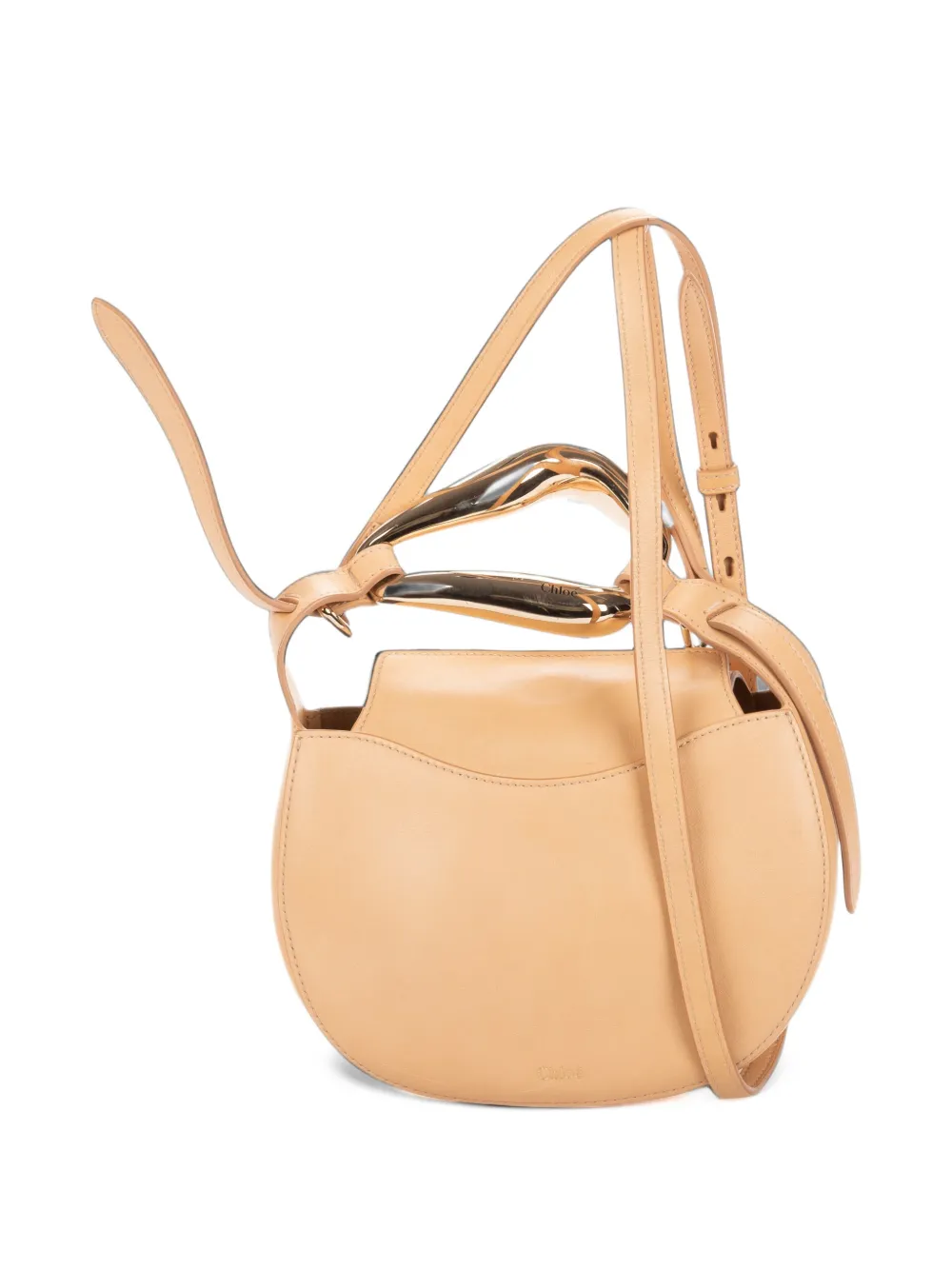 Chloé Pre-Owned Kiss leather shoulder bag - Nude