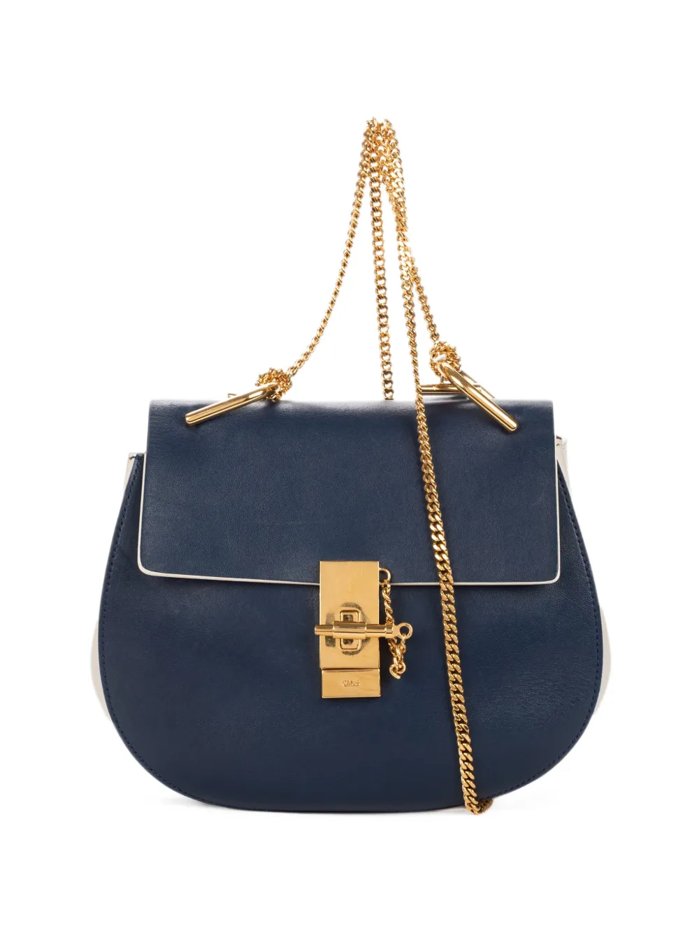 Chloé Pre-Owned Small Drew bi-colour leather cross body bag - Blau