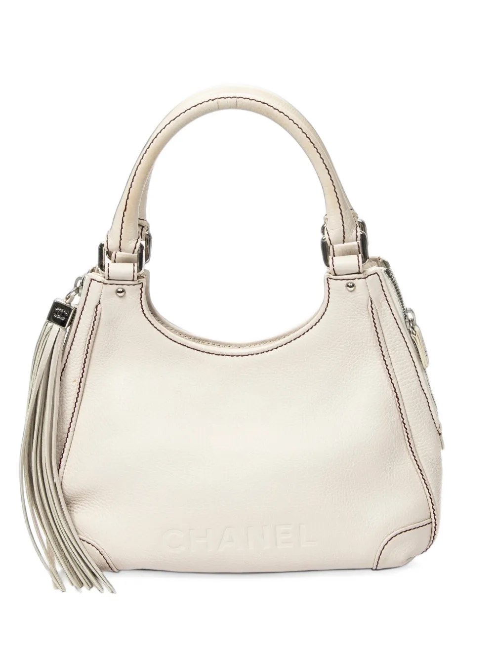 CHANEL Pre-Owned side zip tassel tote bag - Tons neutres
